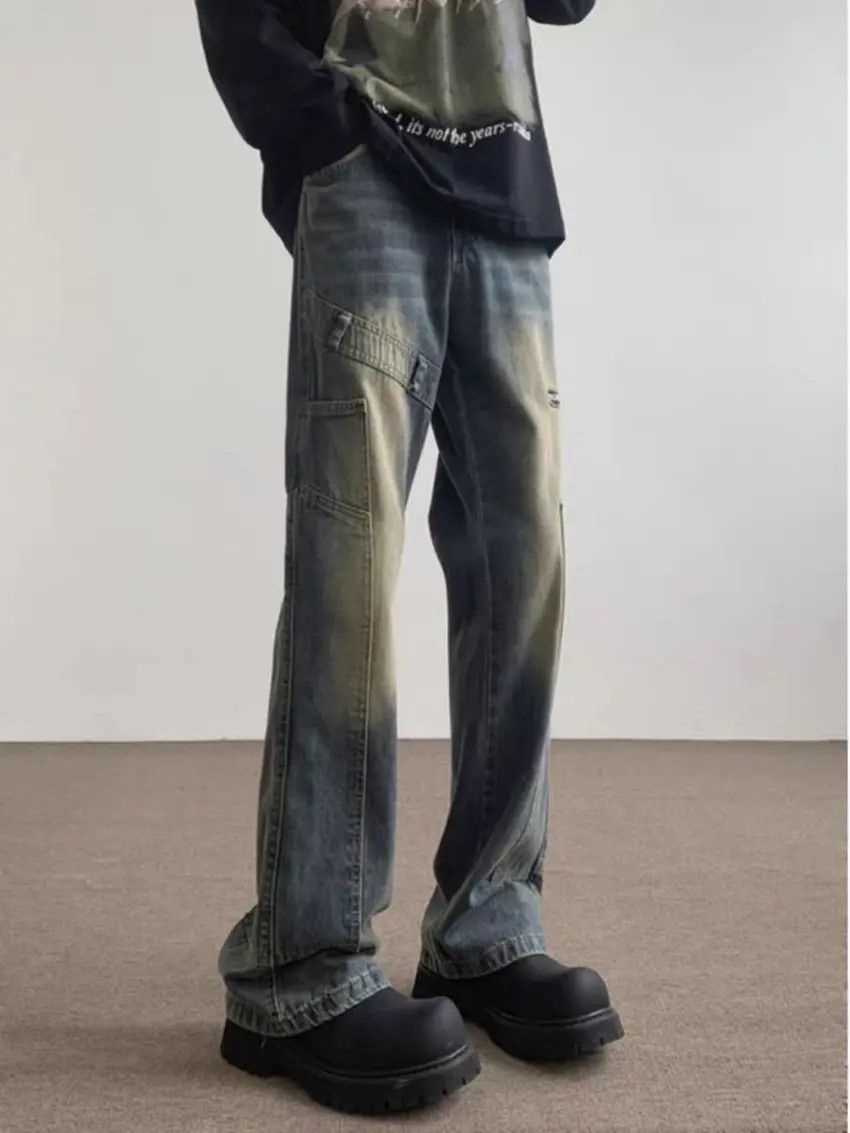 Designer × Japanese Brand Faded vintage baggy zipper pocket denim pants Size US 31 - 3 Thumbnail