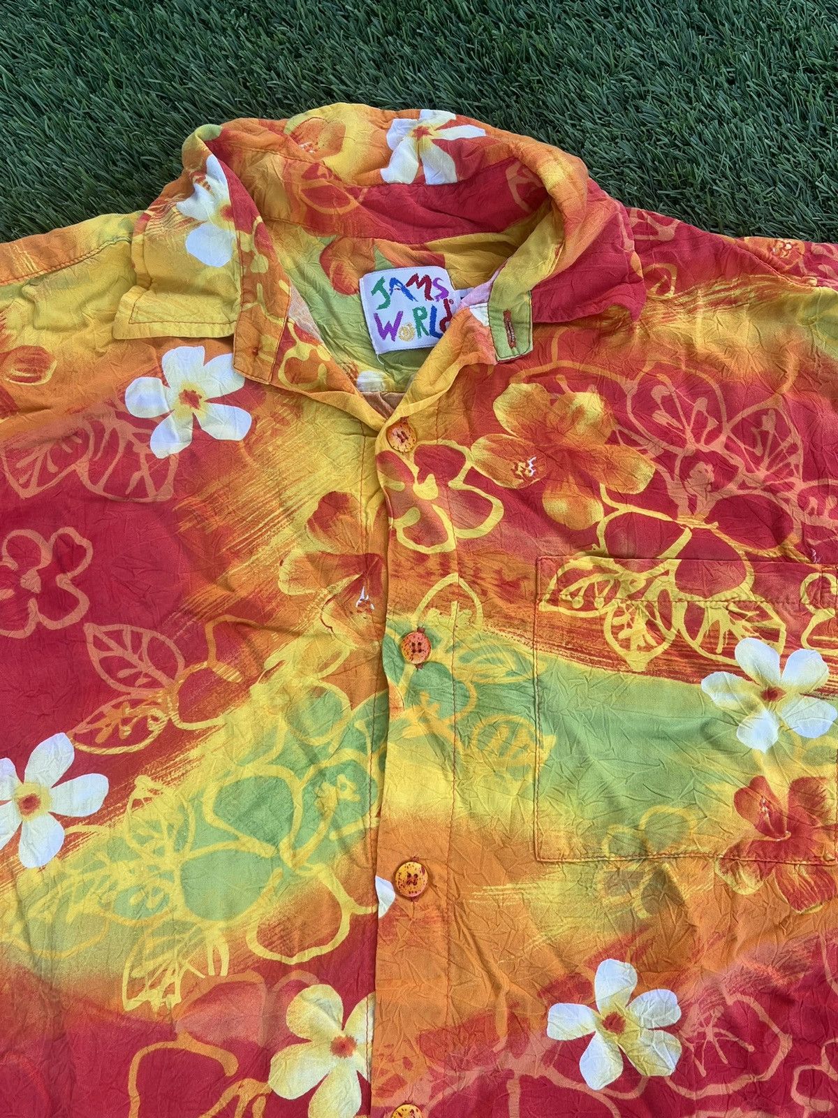 Vintage Vintage 80s Jams World Hawaiian Button up Size US M / EU 48-50 / 2 - 4 Thumbnail