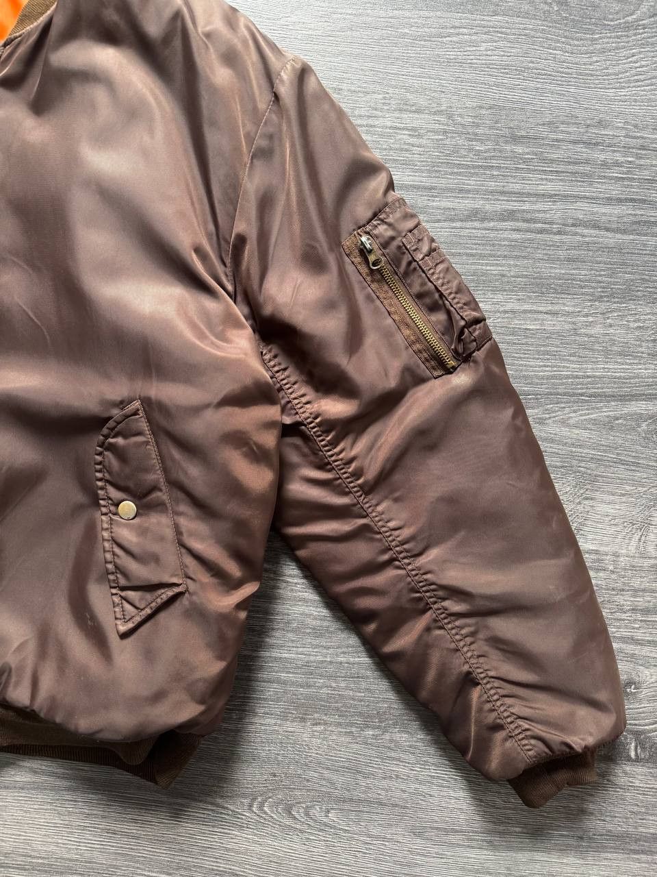 Japanese Brand Riot Riot Vintage Brown Bomber Jacket Ma 1 USAF Military Size US XL / EU 56 / 4 - 8 Thumbnail