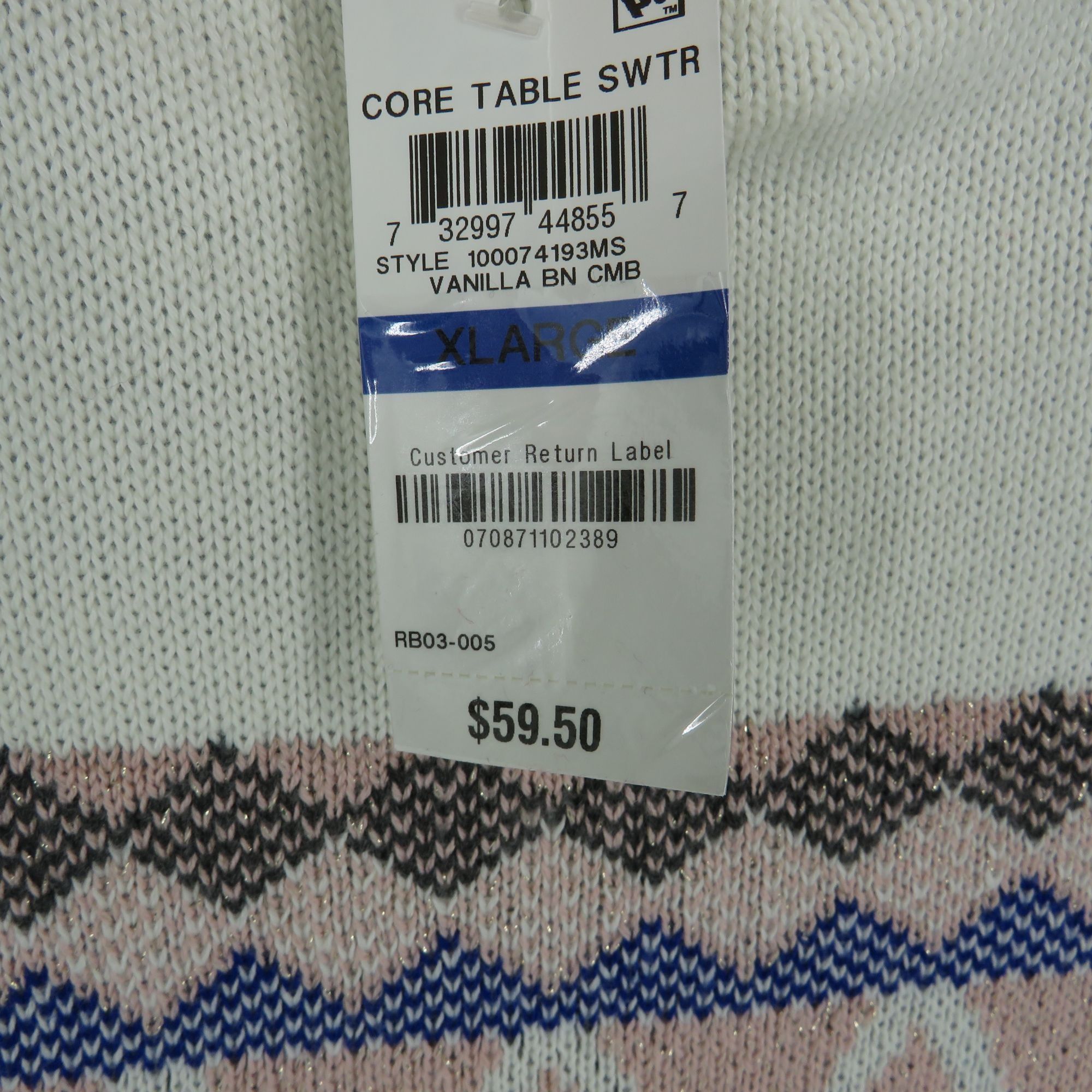Charter Club Charter Club Women's XL Vanilla Bean Geometric Pattern Sweat Size XL / US 12-14 / IT 48-50 - 6 Thumbnail