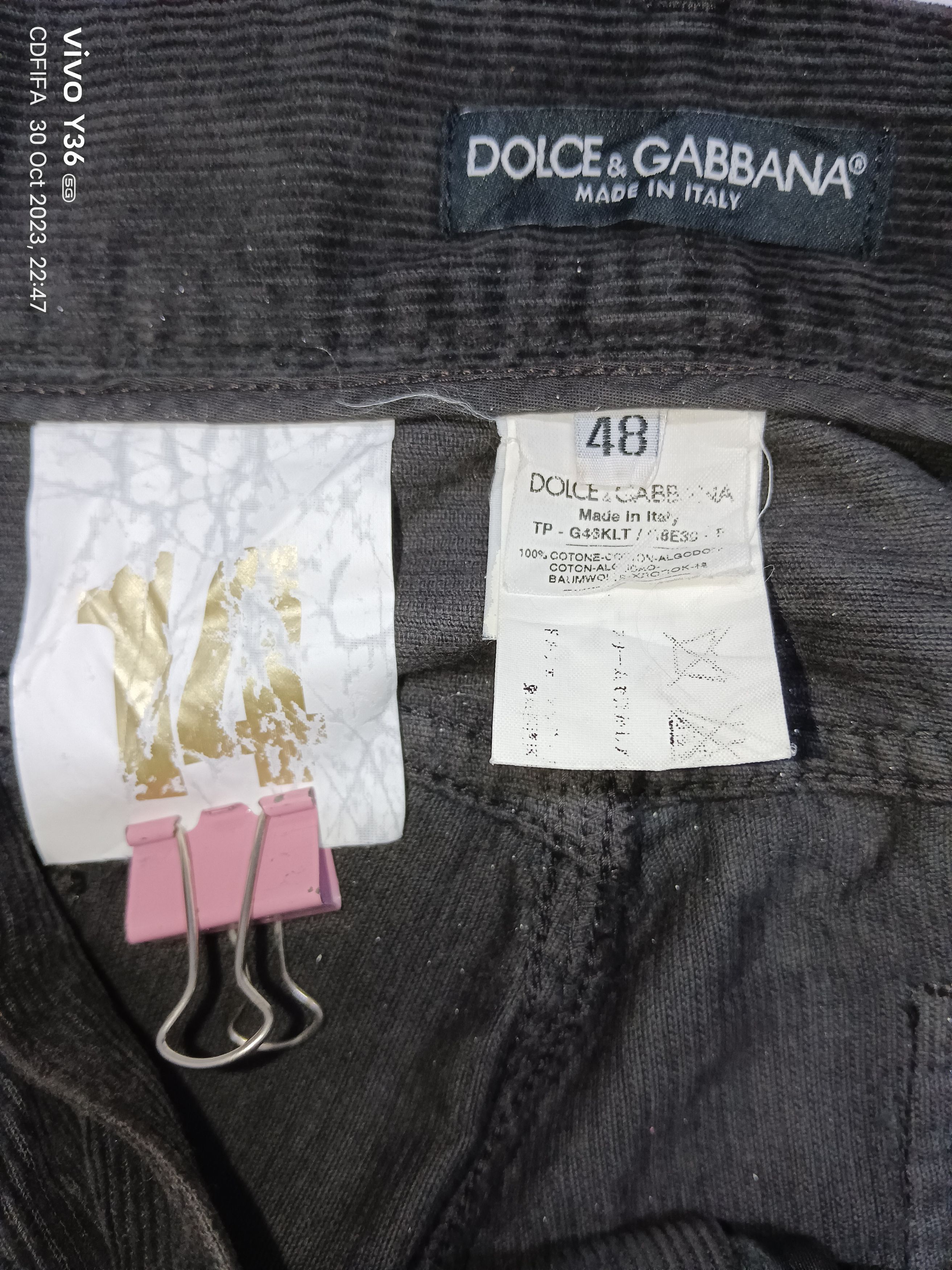 Hot🔥🔥Dolce & Gabbana Corduroy Streetwear