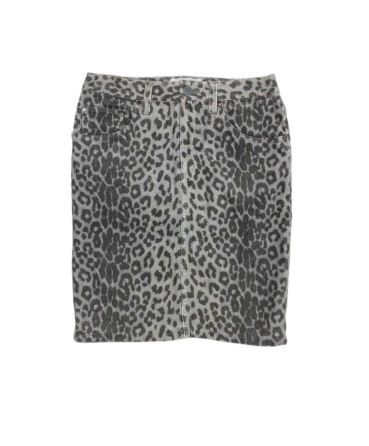 Spick and Span Leopard Print Pencil Mini Skirt Made in Japan