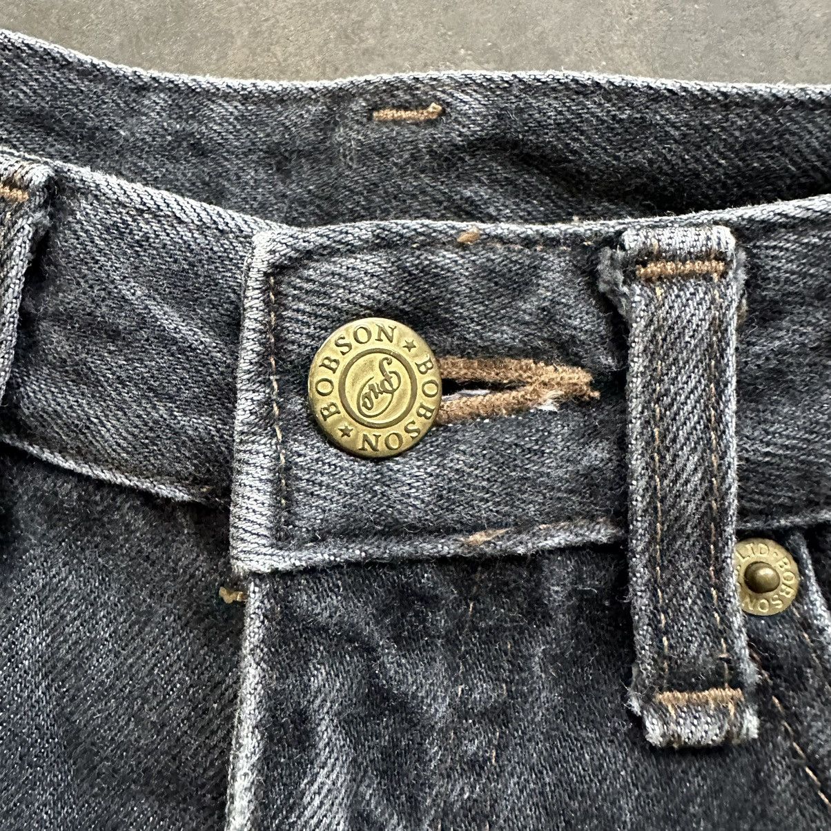 Japanese Brand W27 🔥 Vintage Bobson Black Sick Denim Jean Pant Size US 27 - 6 Thumbnail