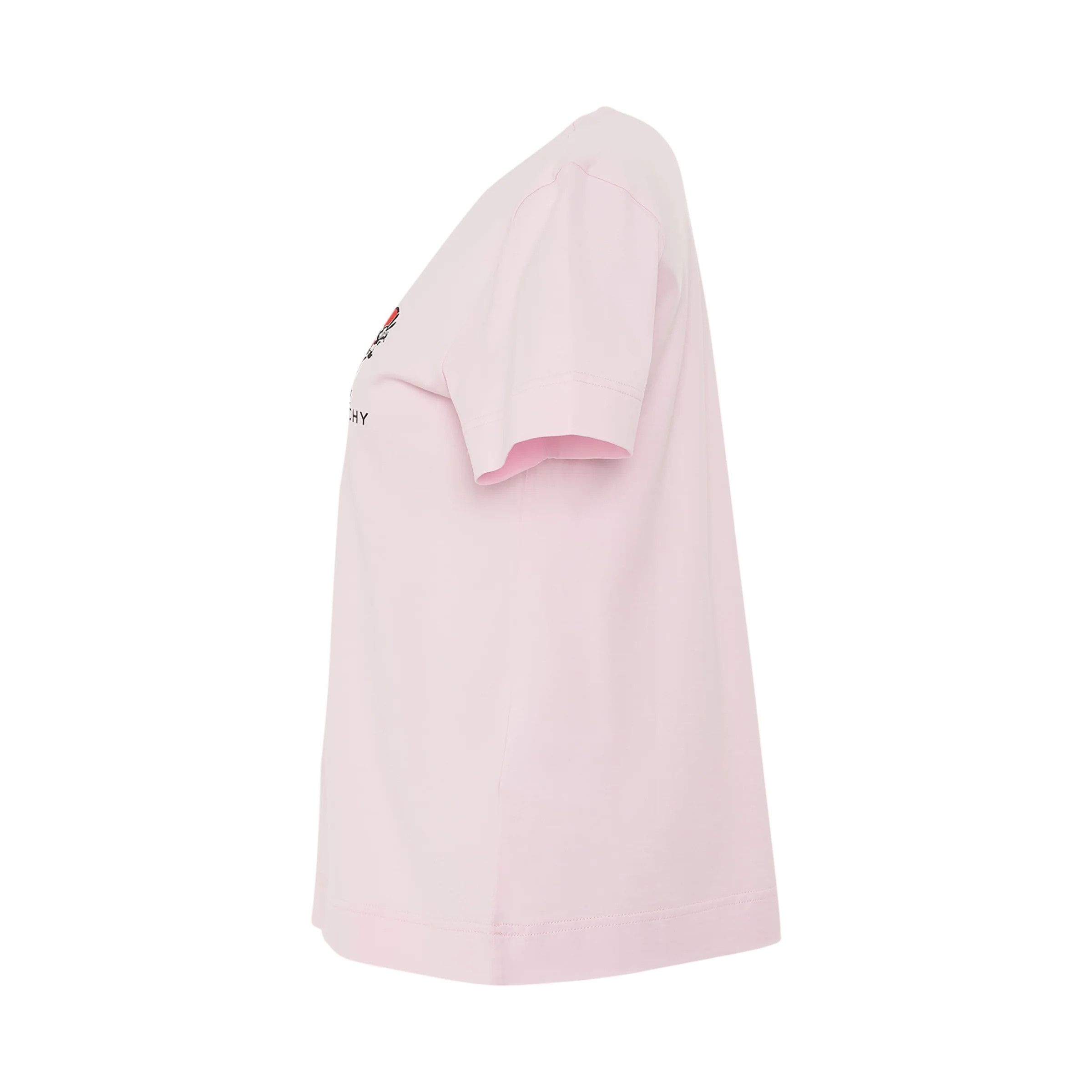 Givenchy o1loc1c0724 Oswald Love T-Shirt in Light Pink Size S / US 4 / IT 40 - 3 Thumbnail