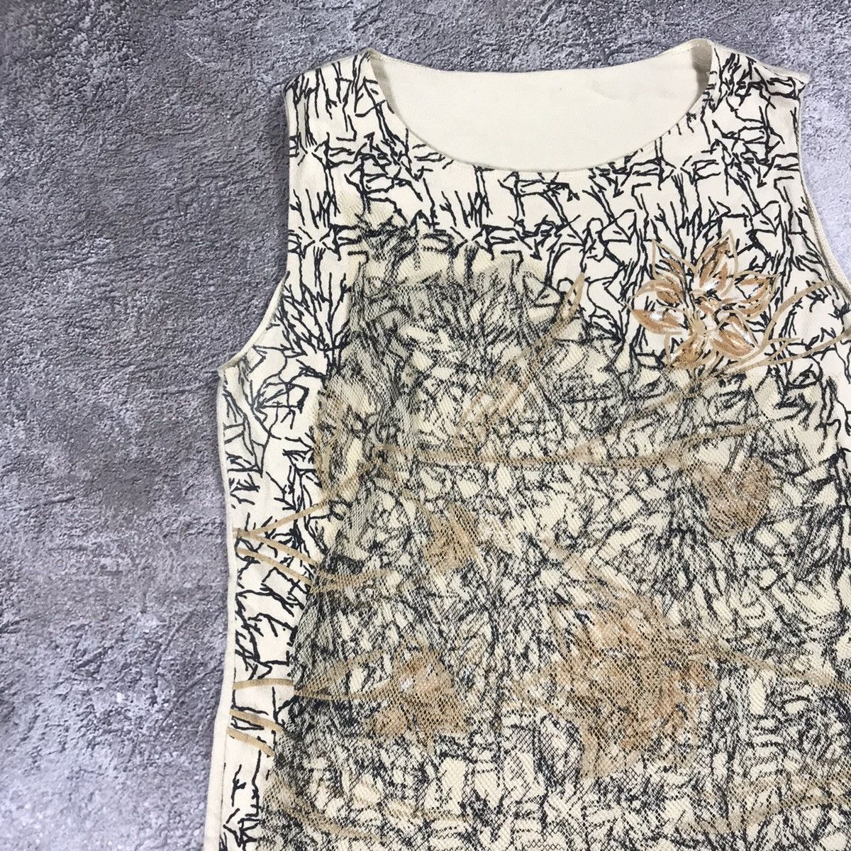 Vintage Vintage 90s Abstract All Over Print Tank Top Grunge Baggy L Size L / US 10 / IT 46 - 4 Thumbnail