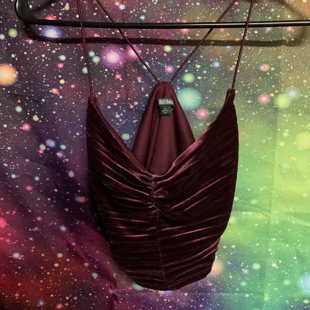 Designer Chic Velvet Ruched Camisole by Kill Fabrik - Size XS Size XS / US 0-2 / IT 36-38 - 1 Thumbnail
