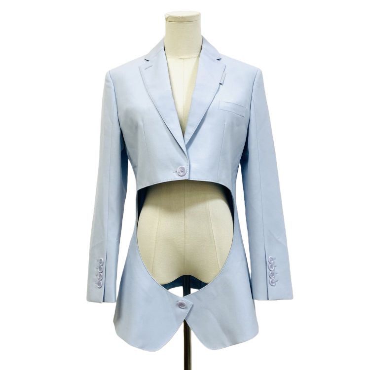 Burberry Burberry Blue Wool Blazer IT 38 Size XS / US 0-2 / IT 36-38 - 1 Thumbnail