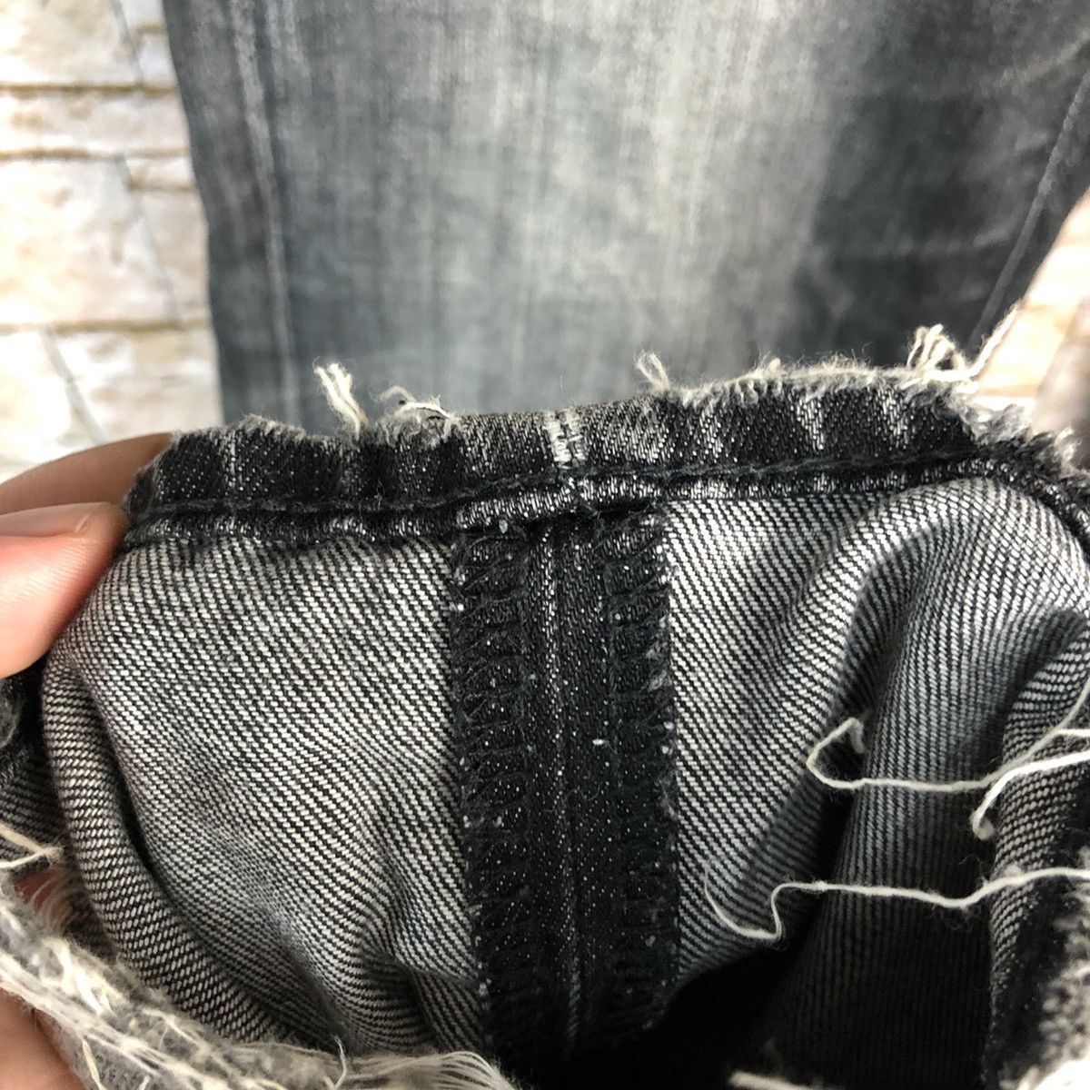Japanese Brand Uniqlo vintage Jeans faded Black Denim Pants #A131 Size US 32 / EU 48 - 12 Thumbnail