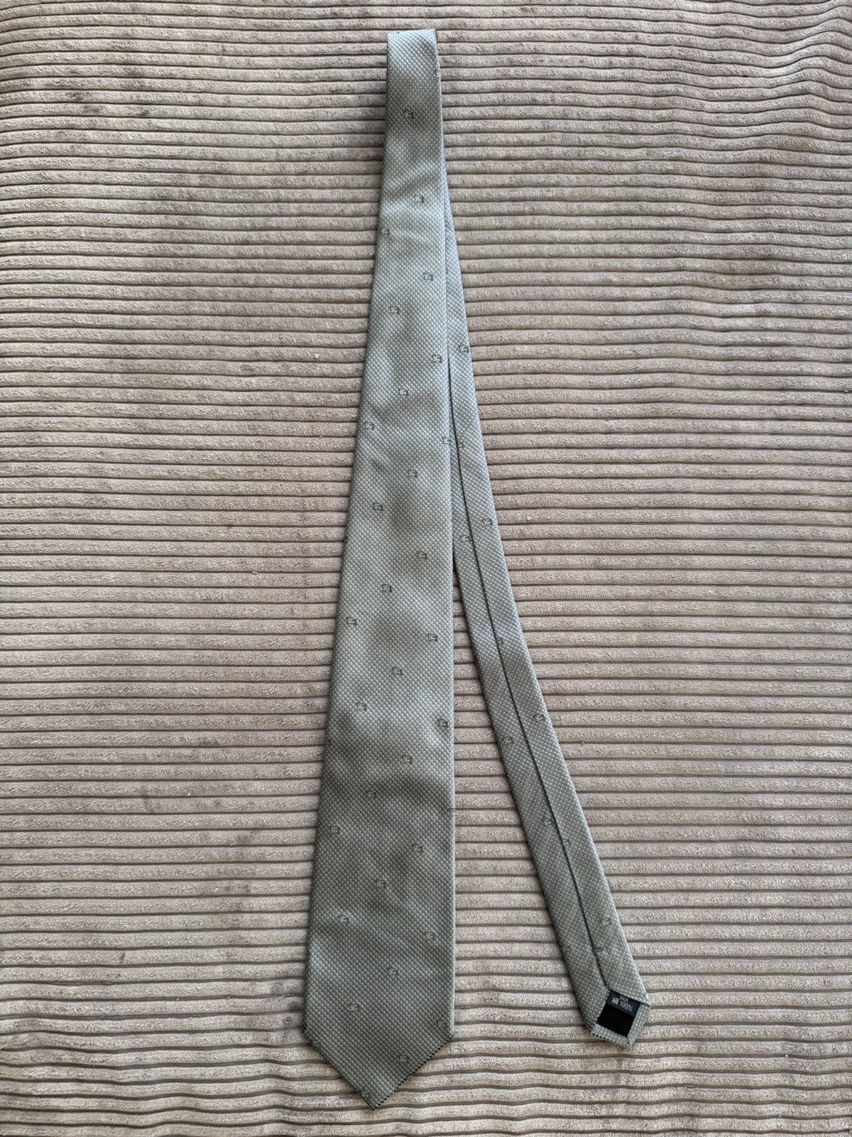 Burberry Burberry Logo Cravatte Silk Tie Casual Silver Deaigner Size ONE SIZE - 4 Thumbnail