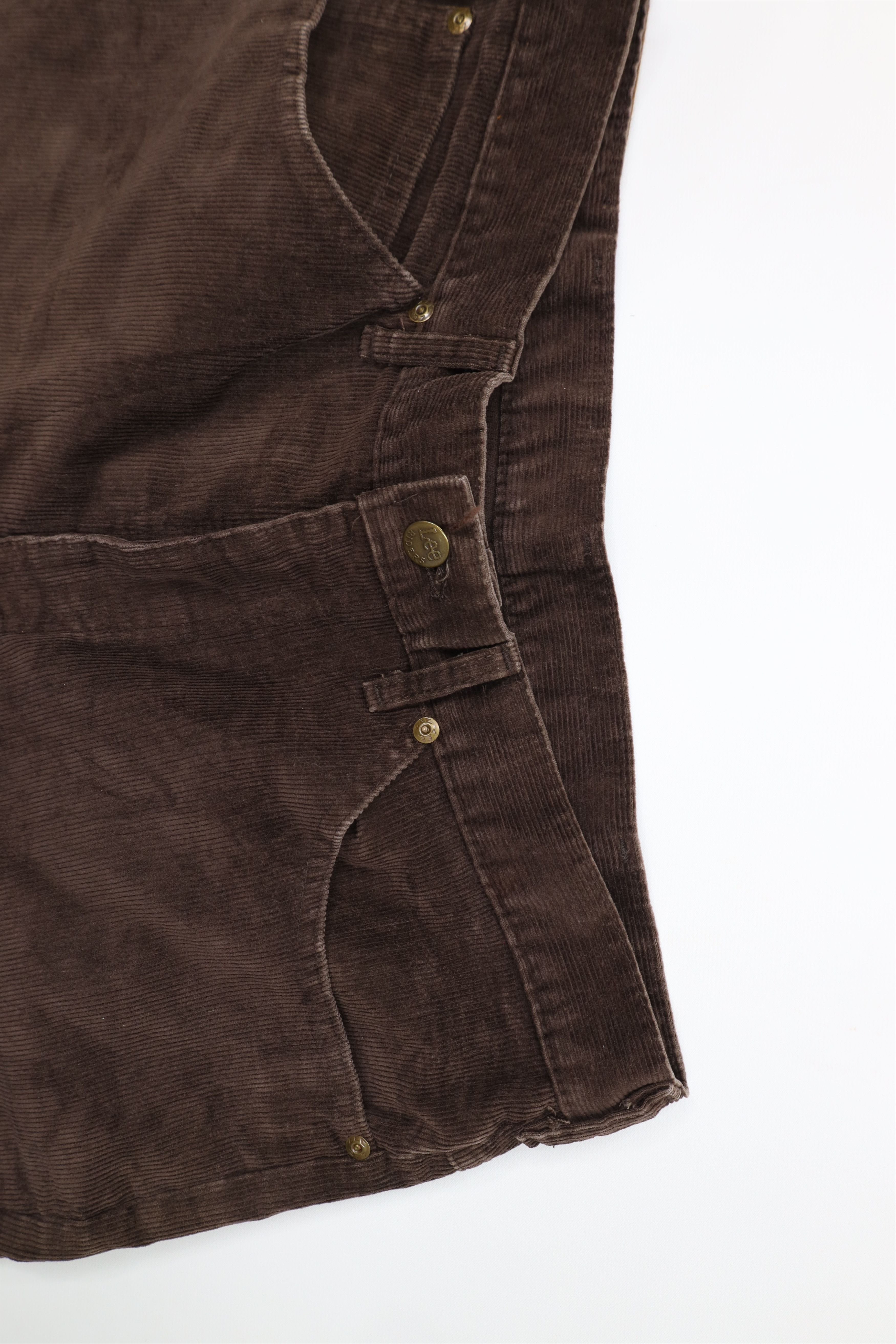 Lee Vintage 70s Lee Wide Leg Corduroy Chino Pants Brown USA Size US 34 / EU 50 - 7 Thumbnail