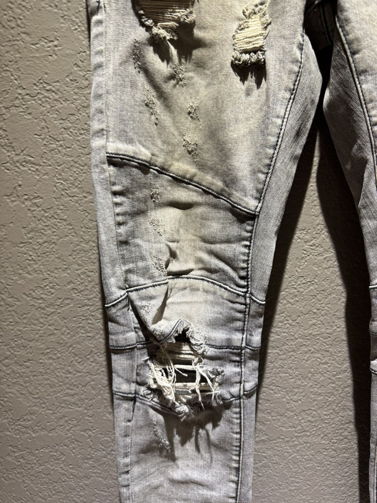 Crysp Denim Crysp Denim Skinny Slim Biker Rocker Denim Aged Wash 30 Size US 30 / EU 46 - 8 Thumbnail