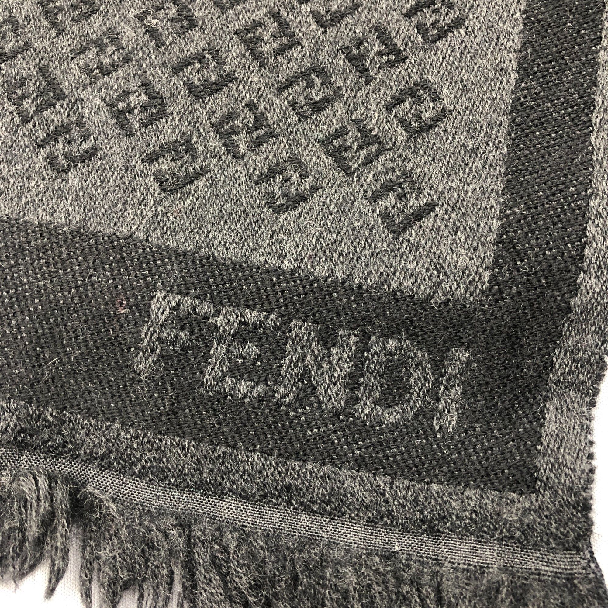Fendi Vintage Fendi Scarf Muffler Wool FF Zucca Monogram Scarves Size ONE SIZE - 4 Thumbnail