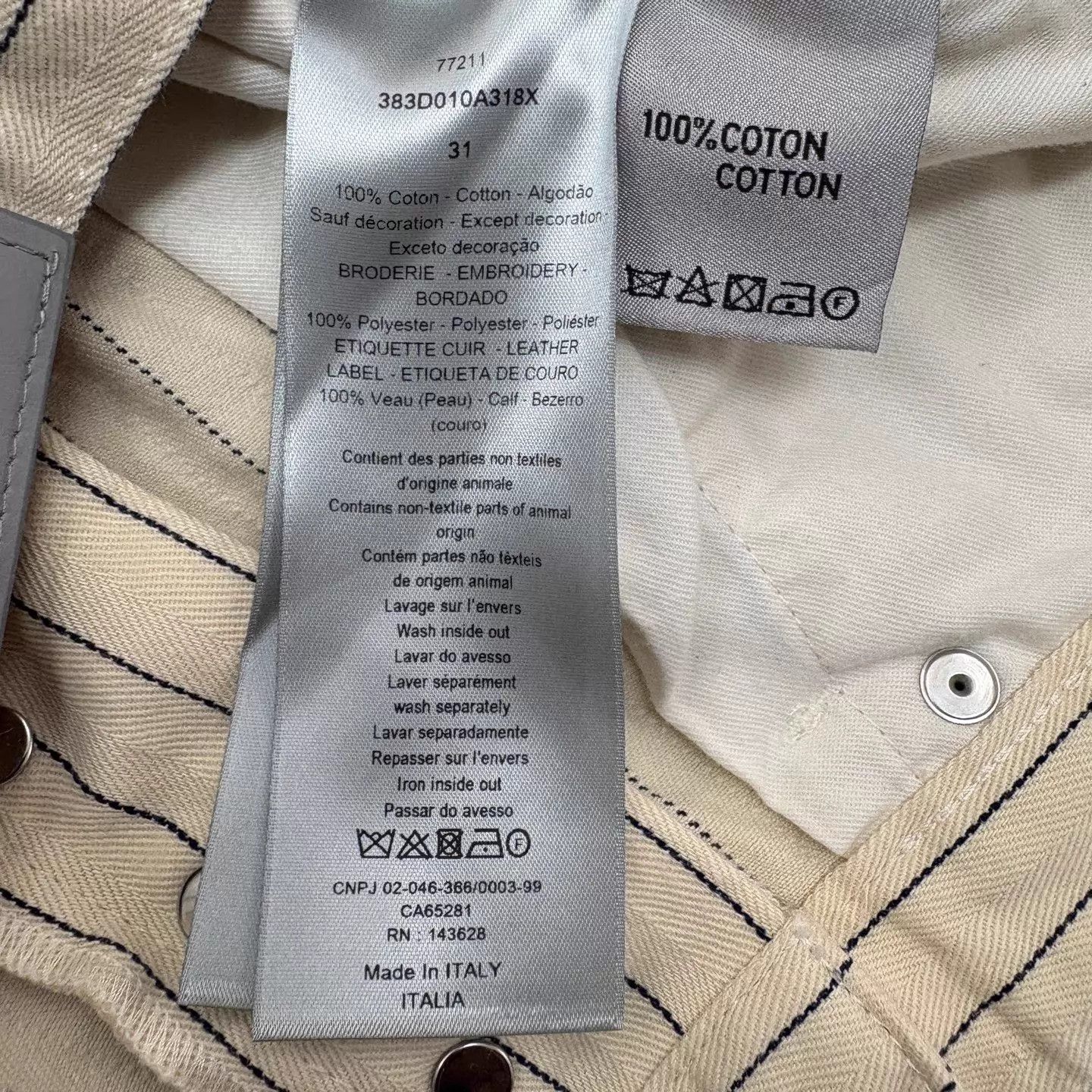 Christian Dior Monsieur Christian Dior Men's Stripe Trousers 31 New with Tags ITALY Size US 31 - 6 Thumbnail