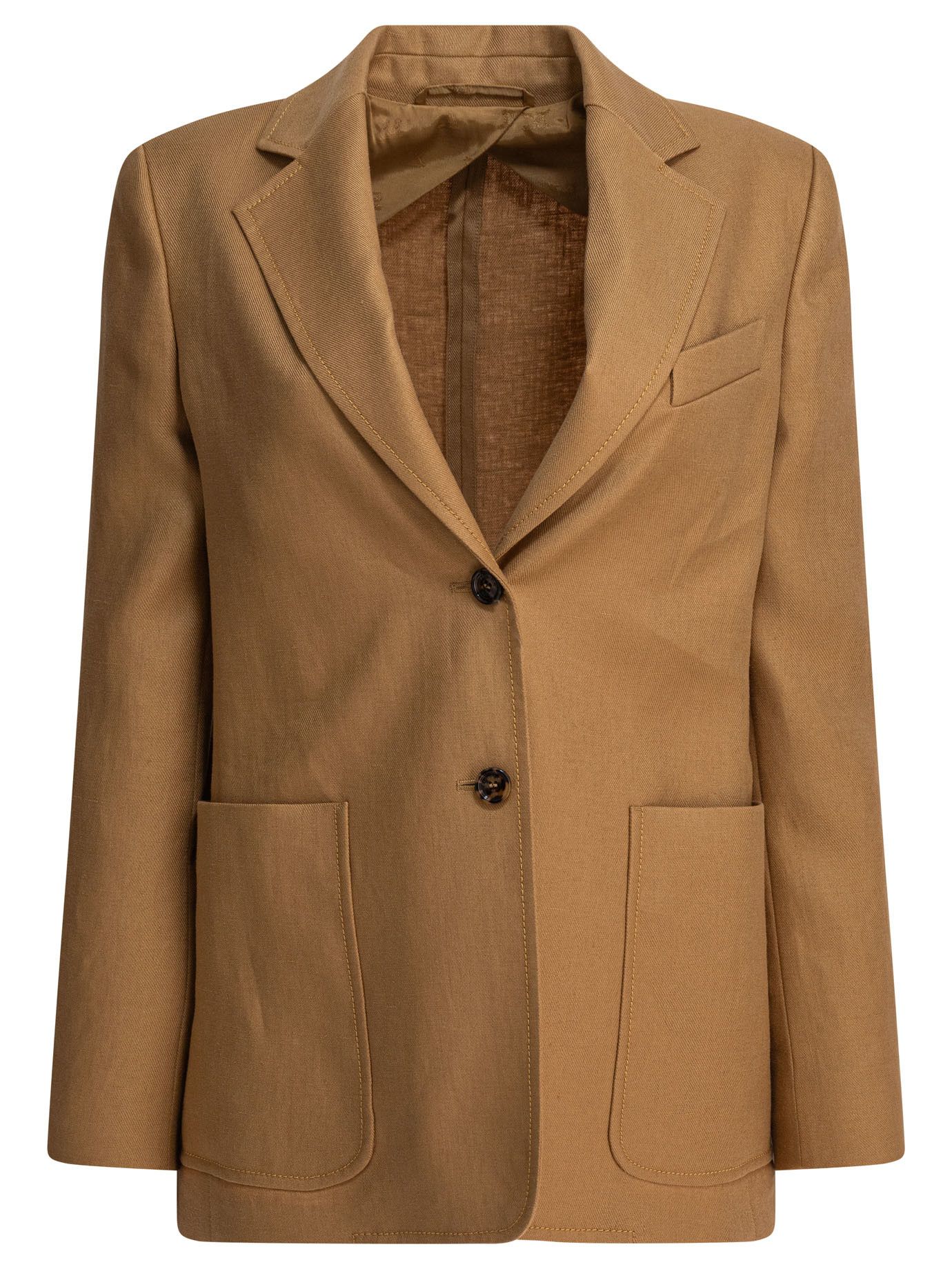 Max Mara Single-Breasted Linen Blazer Size M / US 6-8 / IT 42-44 - 1 Thumbnail