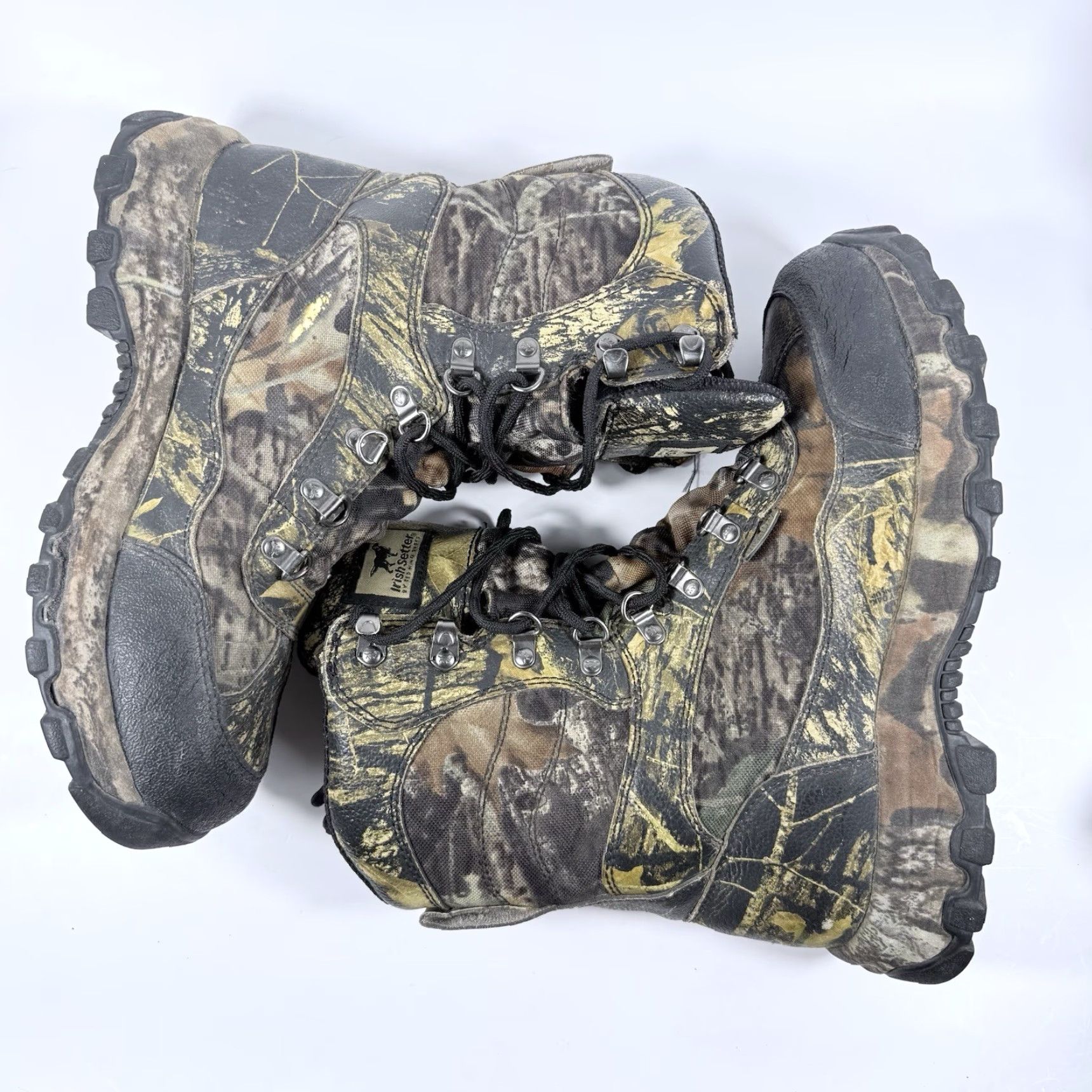 Vintage Irish Setter Boots Men Hunting Waterproof 9D Camouflage Thermolite 600 Gram Green Leather Boots 3237102 Size US 9 / EU 42 - 5 Thumbnail