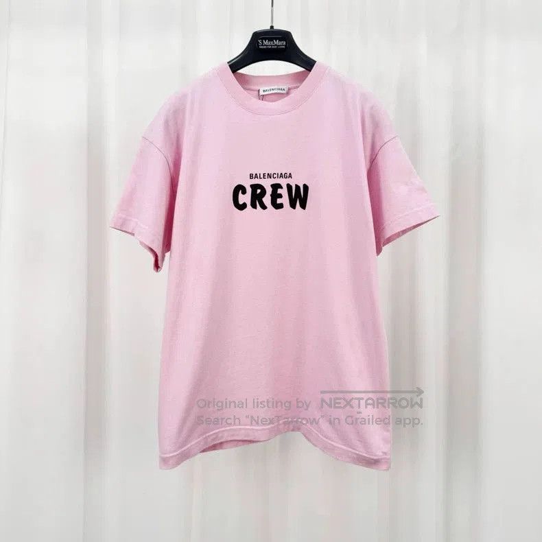 Balenciaga Balenciaga CREW Print Short Sleeve T. Size US S / EU 44-46 / 1 - 1 Thumbnail