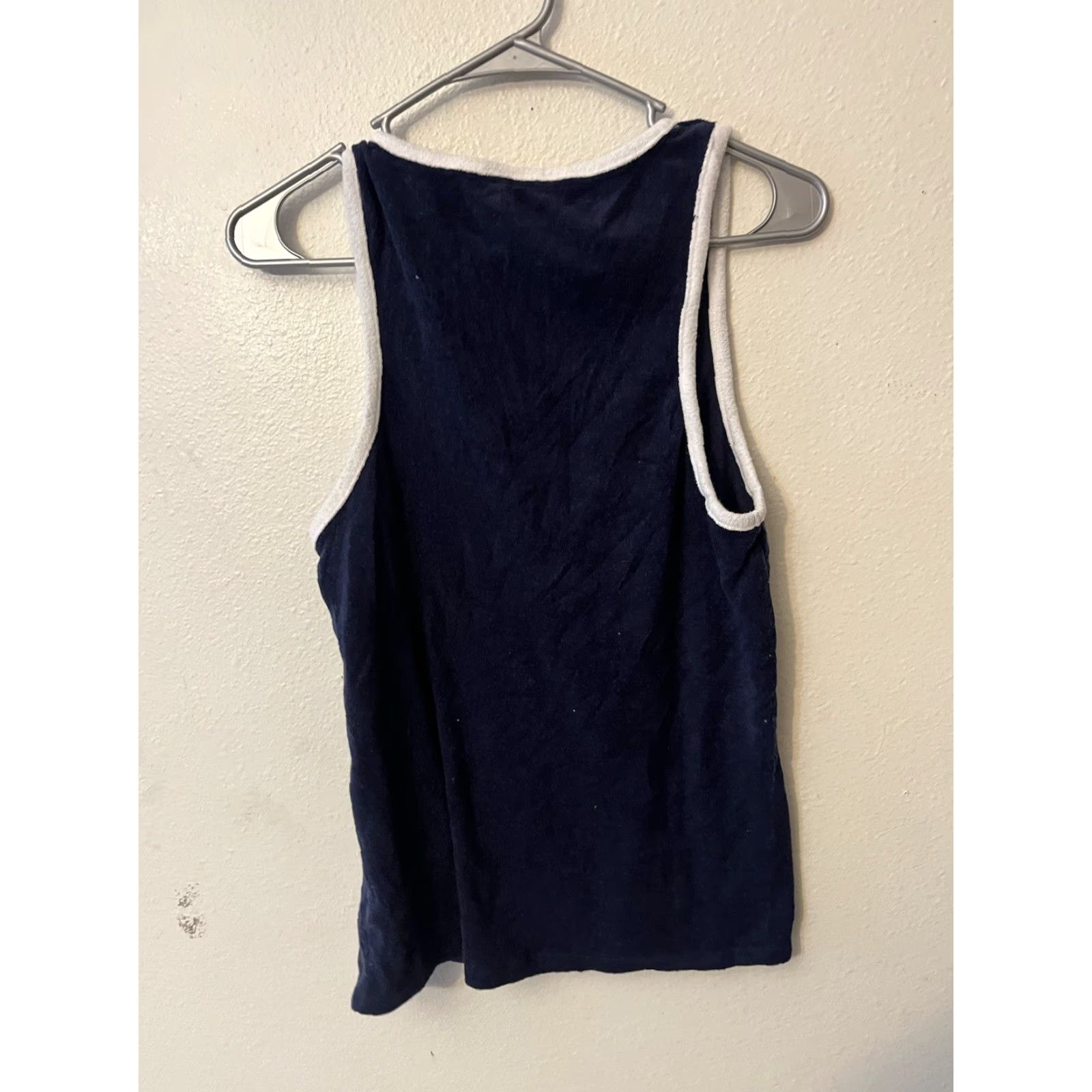 Lucky Brand Lucky Brand Sleep Shirt Sleeveless Blue Velour Tank Tee Womens S/S Size S Small Navy Stars Lounge Shirt Size S / US 4 / IT 40 - 3 Thumbnail