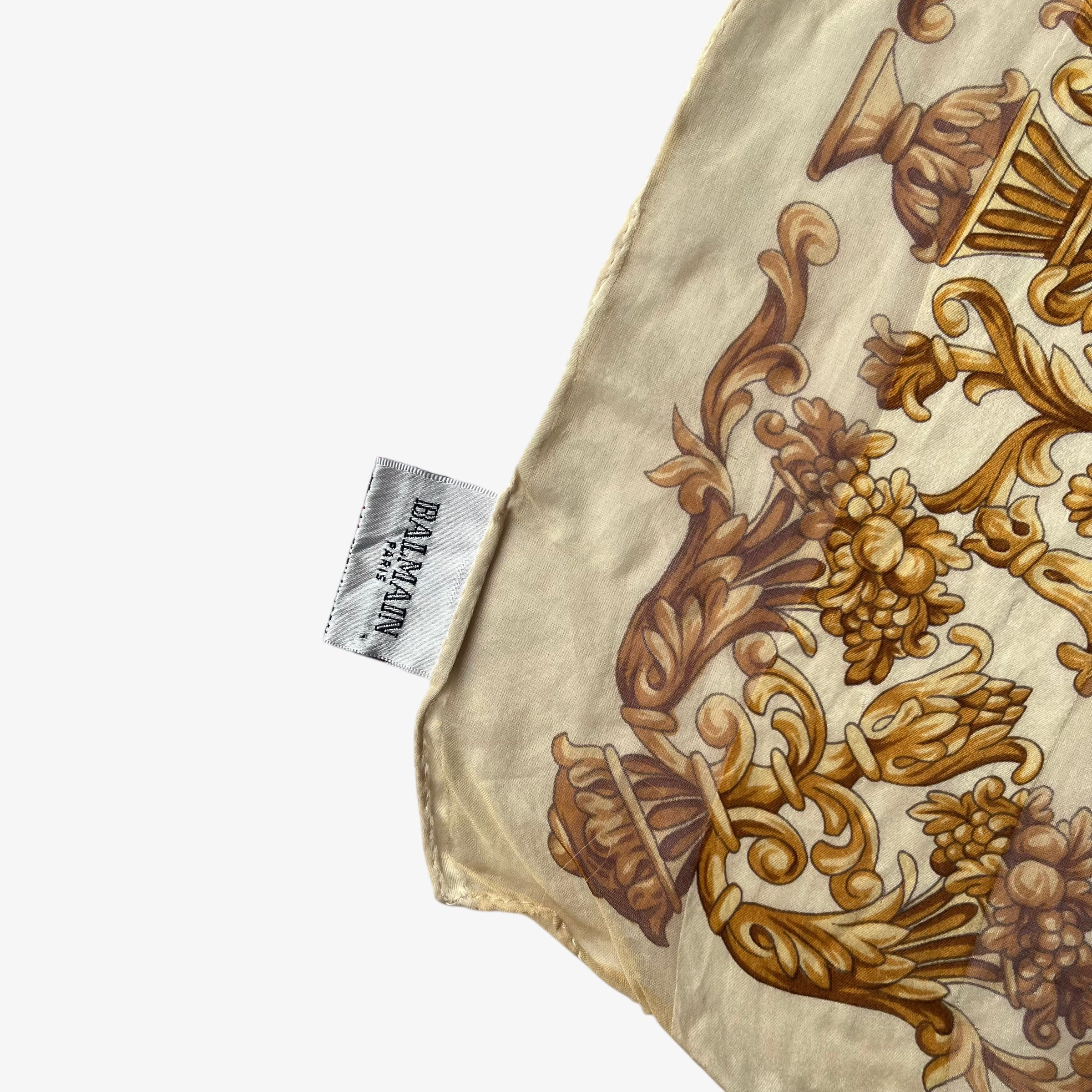 Balmain Vintage 90s Pierre Balmain Baroque Equestrian Silk Scarf Size ONE SIZE - 3 Thumbnail