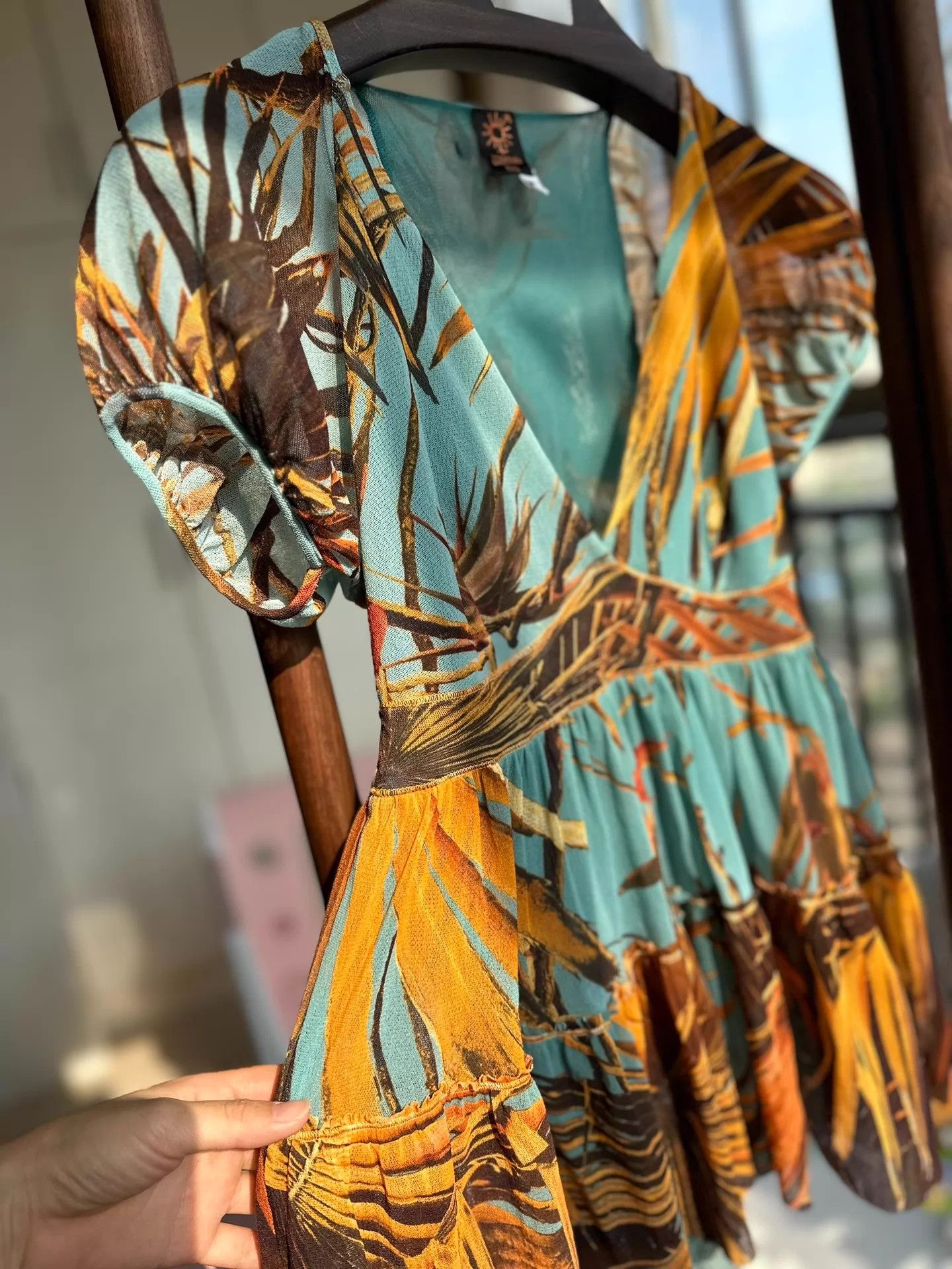 Jean Paul Gaultier Jean Paul Gaultier Summer Tulle Palm Print Mexican Top Size M / US 6-8 / IT 42-44 - 7 Thumbnail