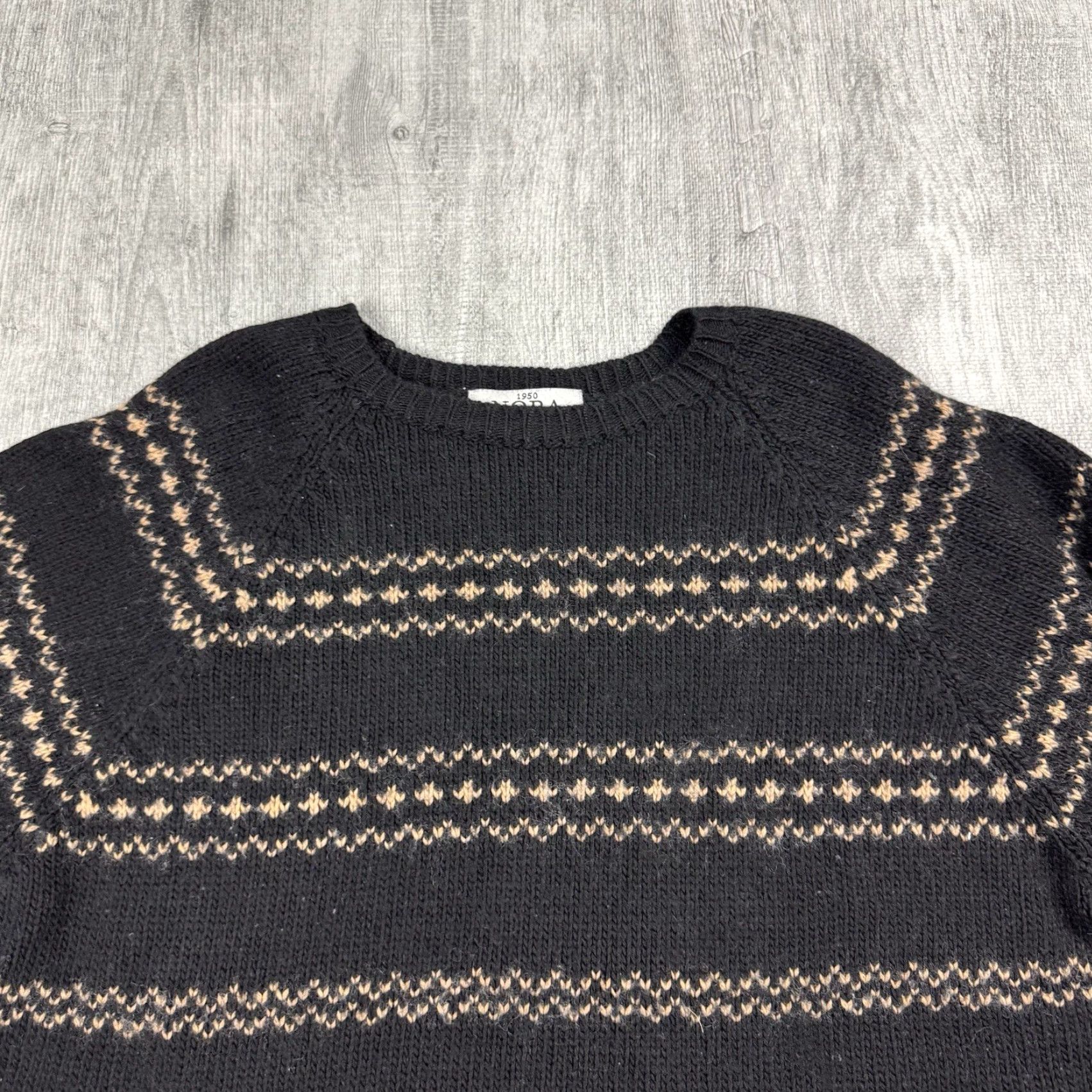 Vintage VINTAGE Noba Wool Blend Striped Raglan Sweater Men Large 90s Nordic Crew Neck Fall Winter Size US L / EU 52-54 / 3 - 2 Thumbnail