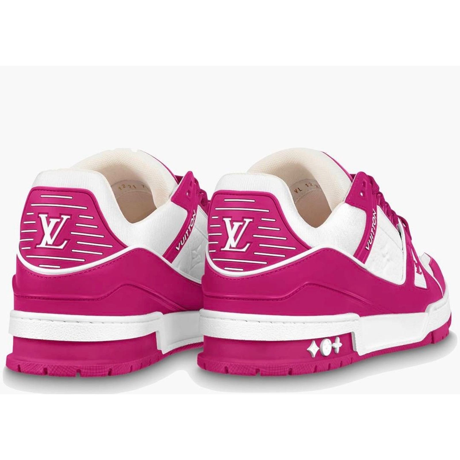 Louis Vuitton Louis Vuitton Fuchsia Pink White Empreinte Low Top Trainer Size US 9 / EU 42 - 13 Thumbnail