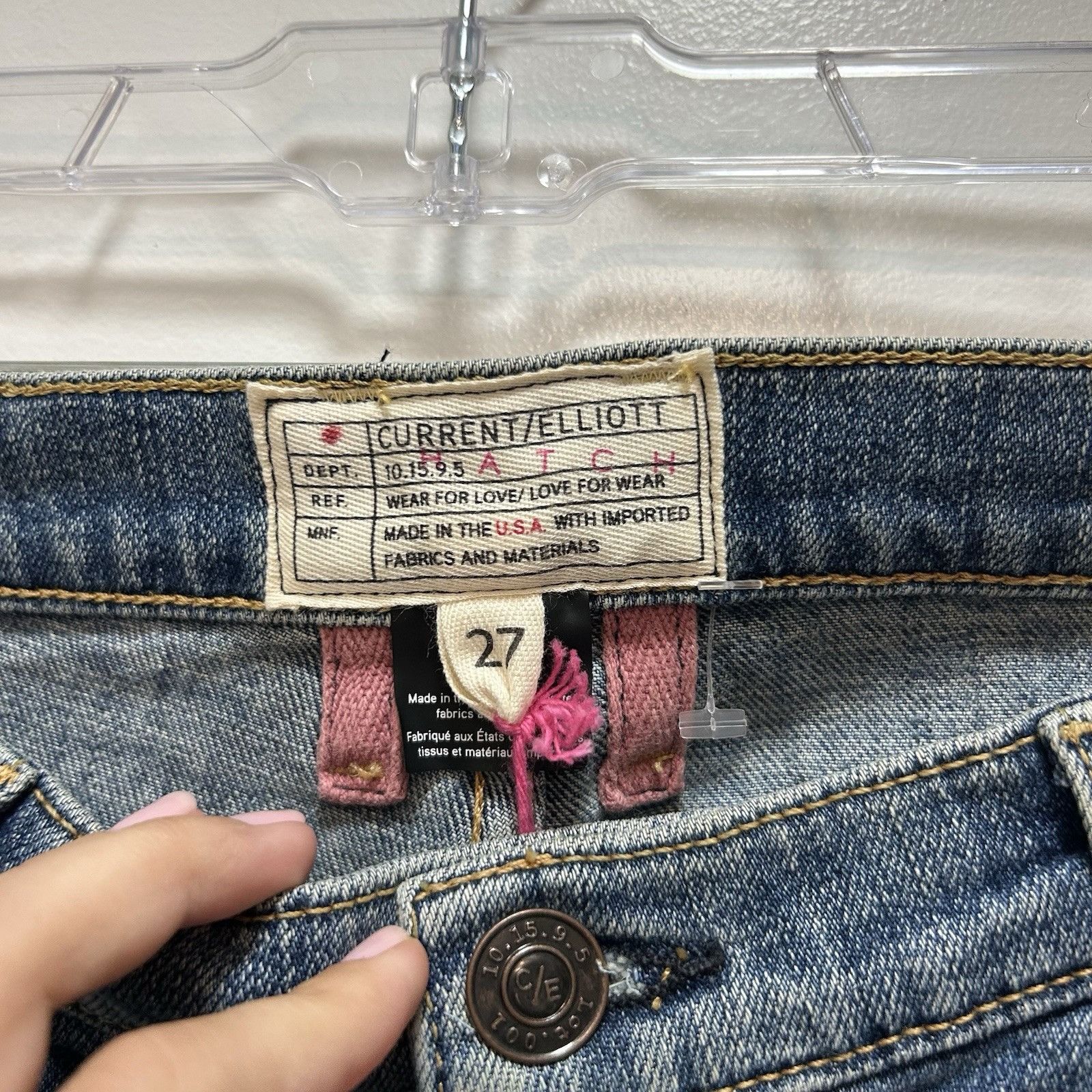 Current/Elliot Current Elliot x Hatch Jeans Womens Blue The Boyfriend Mater Size 27" / US 4 / IT 40 - 12 Thumbnail
