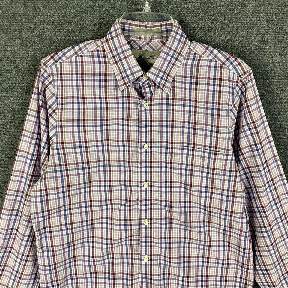 Nordstrom Nordstrom Button Down Shirt Men's Medium Fit Long Sleeve M Size US M / EU 48-50 / 2 - 2 Thumbnail