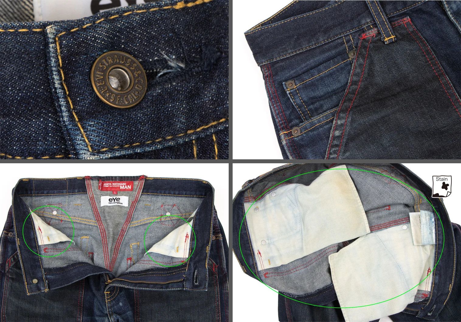 Junya Watanabe Levi's 503 Reconstructed Denim Pants Indigo Red S Size US 30 / EU 46 - 5 Thumbnail