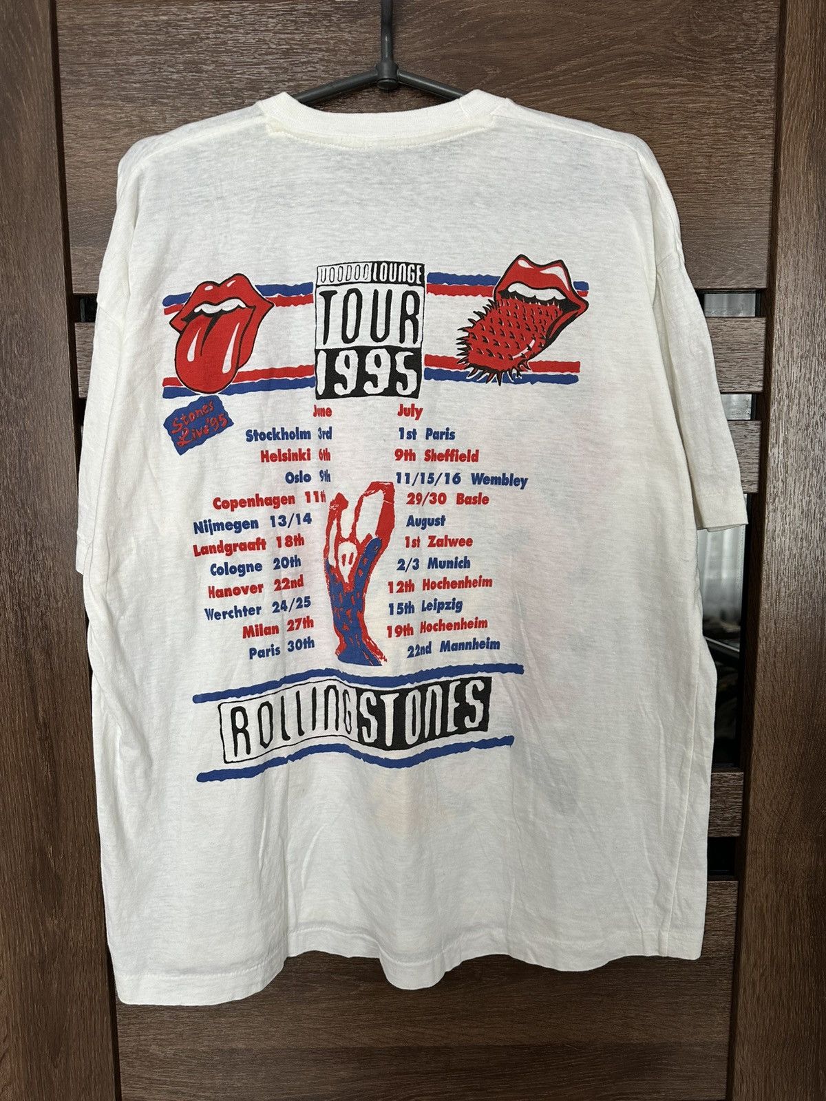 The Rolling Stones 1995 The Rolling Stones Voodoo Tour Band Vintage T-Shirt Tee Size US XL / EU 56 / 4 - 7 Thumbnail