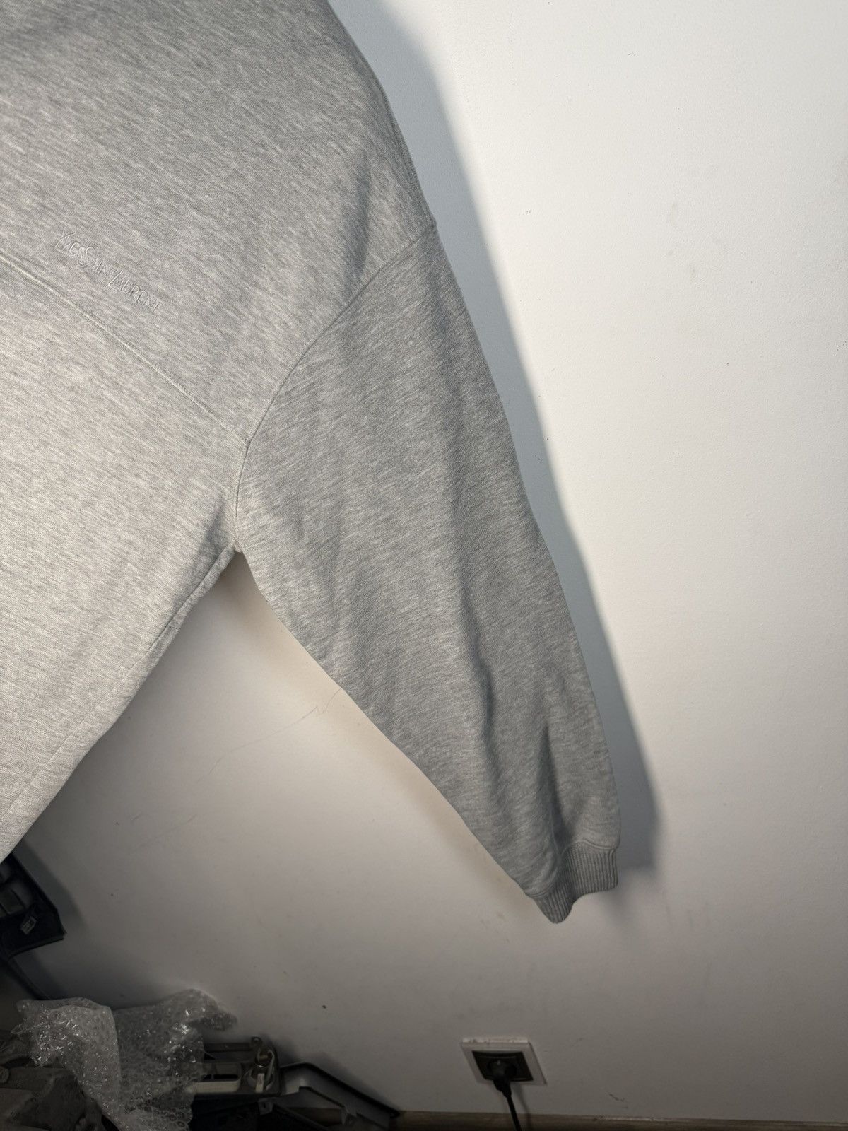 Yves Saint Laurent 90s YSL Sweatshirt Grey Crewneck Vintage Yves Logo Paris Size US L / EU 52-54 / 3 - 11 Thumbnail