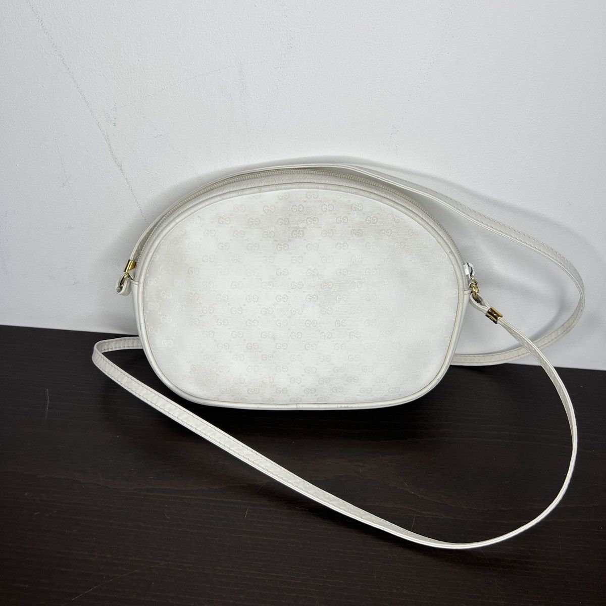 Gucci Vintage Gucci Crossbody Shoulder Bag Monogram White Logo 90s Size ONE SIZE - 4 Thumbnail