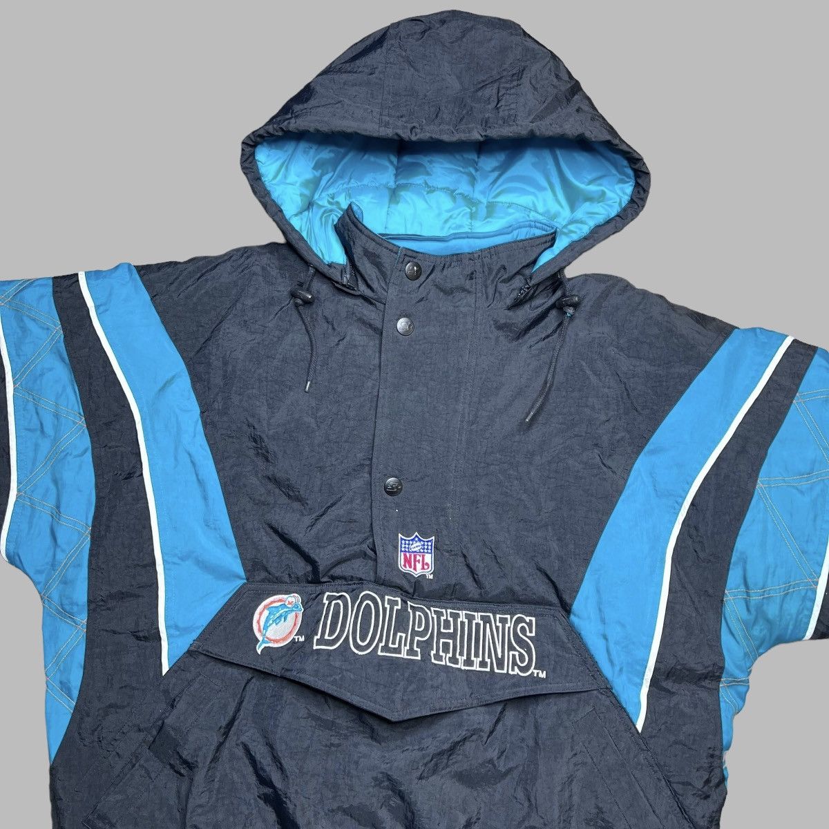 NFL × Starter × Vintage Vintage 1990s NFL Miami Dolphins Starter Puffer Jacket Size US L / EU 52-54 / 3 - 13 Thumbnail