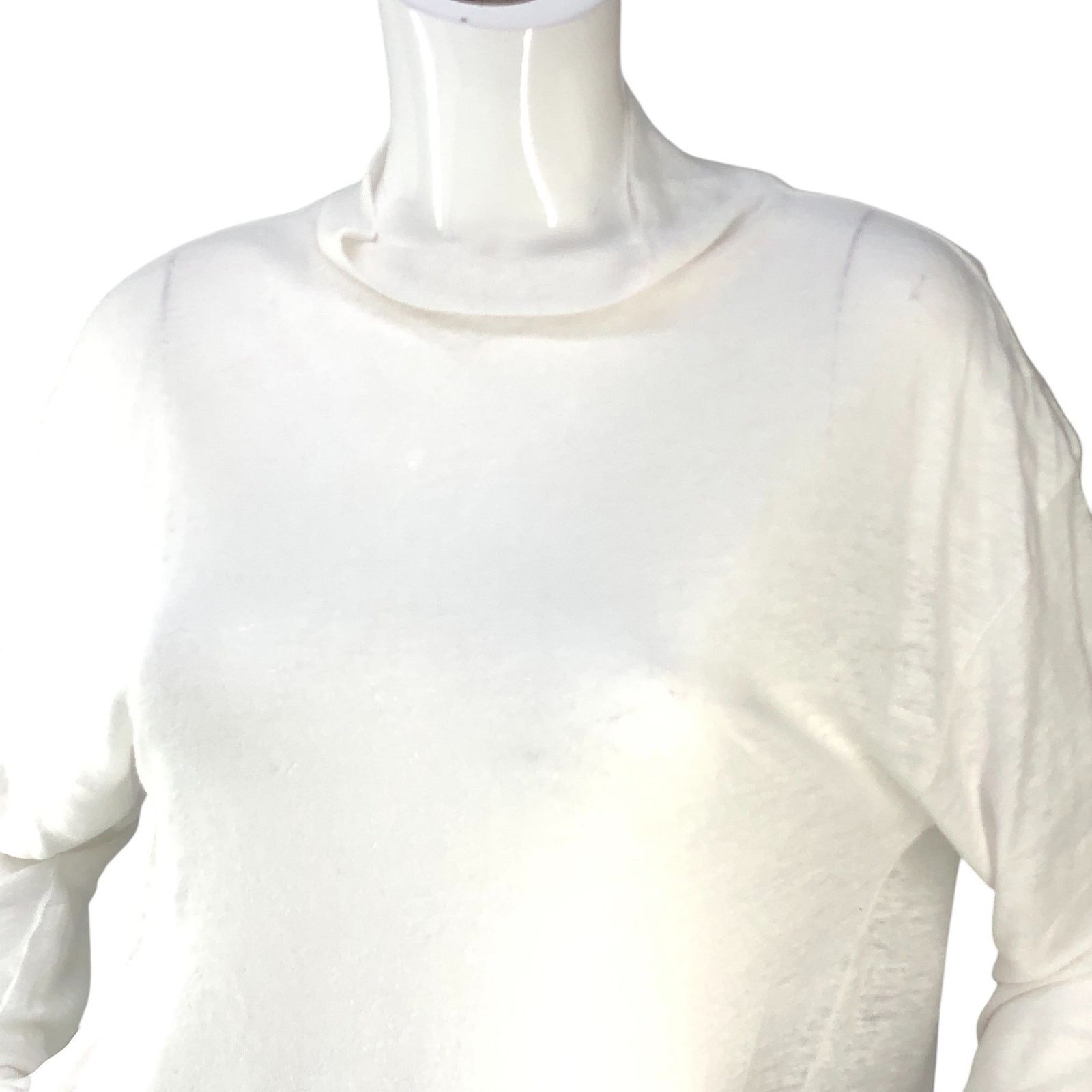 Iro IRO Paris Size S Tunic Top Cowl Neck Long Sleeve Linen White Size S / US 4 / IT 40 - 2 Thumbnail