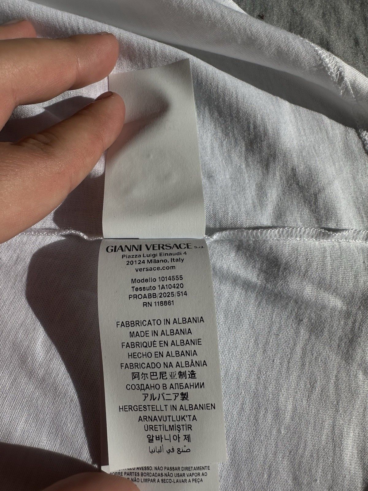 Versace White Versace Shirt With Gold Crystals Size M / US 6-8 / IT 42-44 - 6 Thumbnail