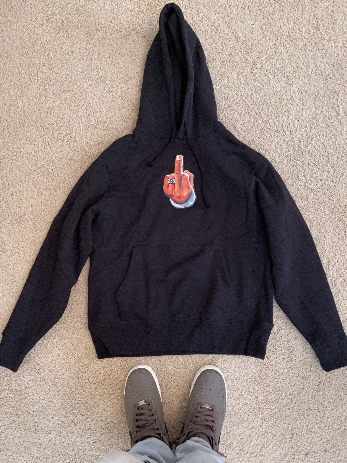 Half Evil Half Evil Middle Finger Hoodie Size US L / EU 52-54 / 3 - 1 Thumbnail