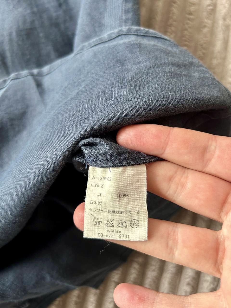 The Viridi-anne Avialae Artisanal Washed Ramie Buttoned Navy Shirt Size 3/M Size US M / EU 48-50 / 2 - 5 Thumbnail