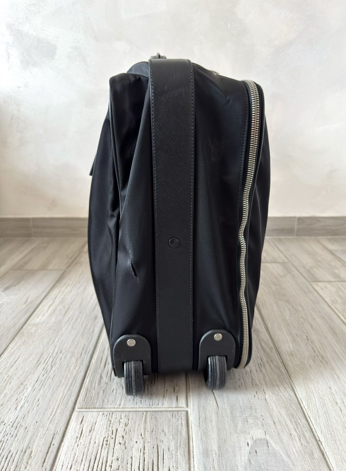 Prada Prada Triangle Logo Nylon Luggage Bag - Black Size ONE SIZE - 9 Thumbnail