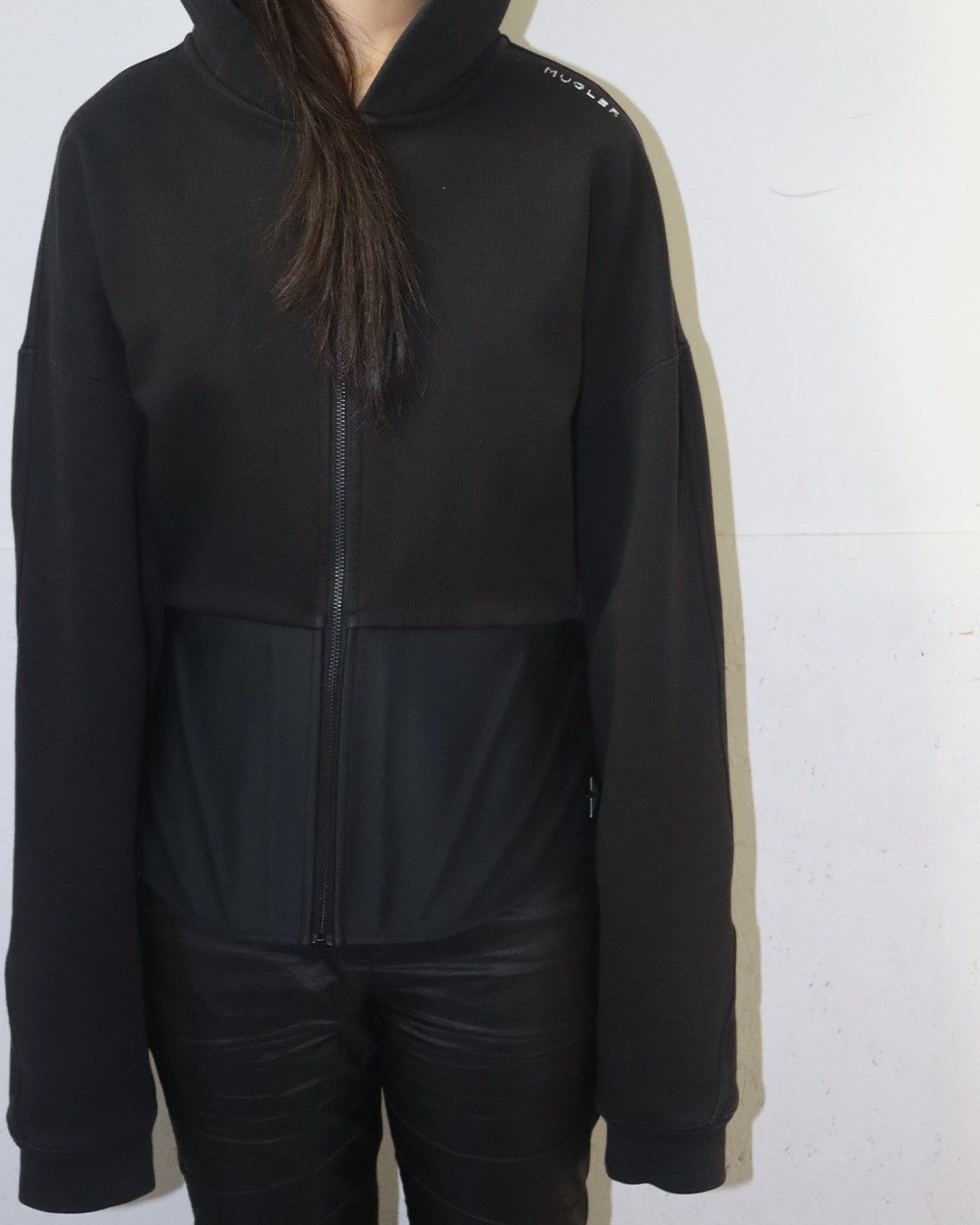 Mugler Mugler x H&M SS23 Corset Waist Hooded Jacket Size L / US 10 / IT 46 - 4 Thumbnail