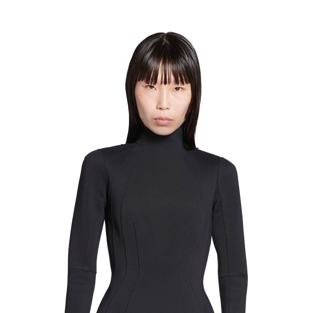 Balenciaga o1bcso1str0525 Fitted Gown in Black Size L / US 10 / IT 46 - 6 Thumbnail