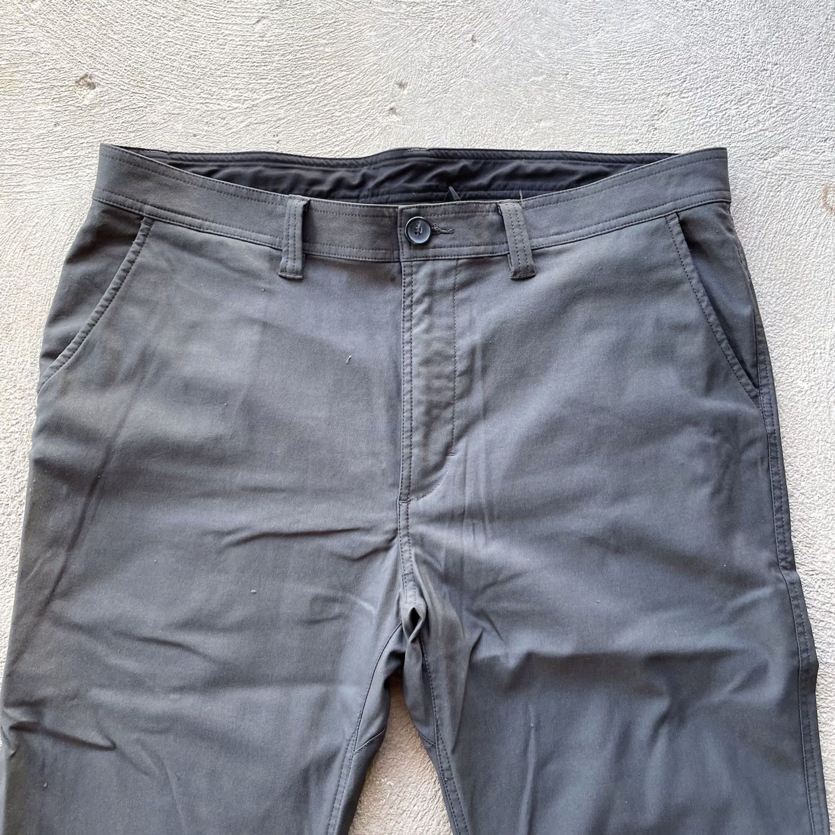 Prana prAna Pants Men 38x30 Gray Alameda Slim Straight Fit Lightweight Stretch Hike Chino Logo Embroidered 30 Inseam Casual Travel Vintage: No Men Size US 38 / EU 54 - 2 Thumbnail