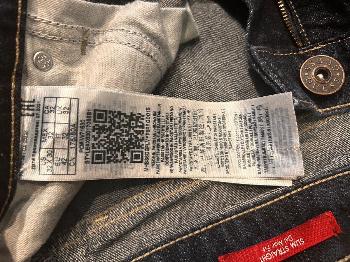 Guess 32x30 Guess Denim Jeans - Dark Wash Straight Leg Del Mar Fit Size US 32 / EU 48 - 3 Thumbnail