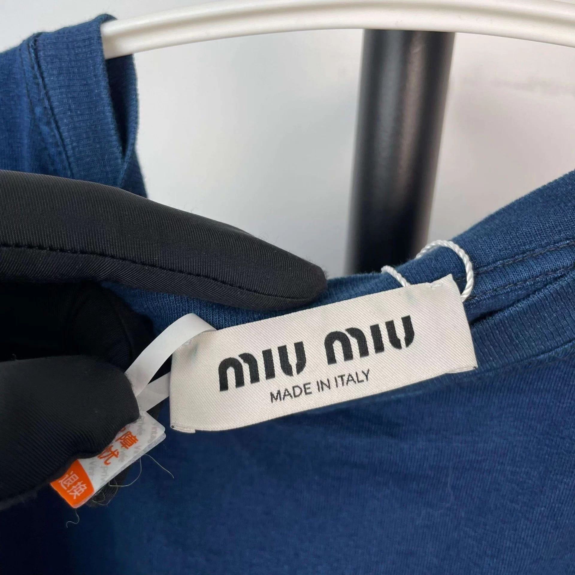 Miu Miu MIU MIU Navy Blue T-shirt XS Size US XS / EU 42 / 0 - 3 Thumbnail