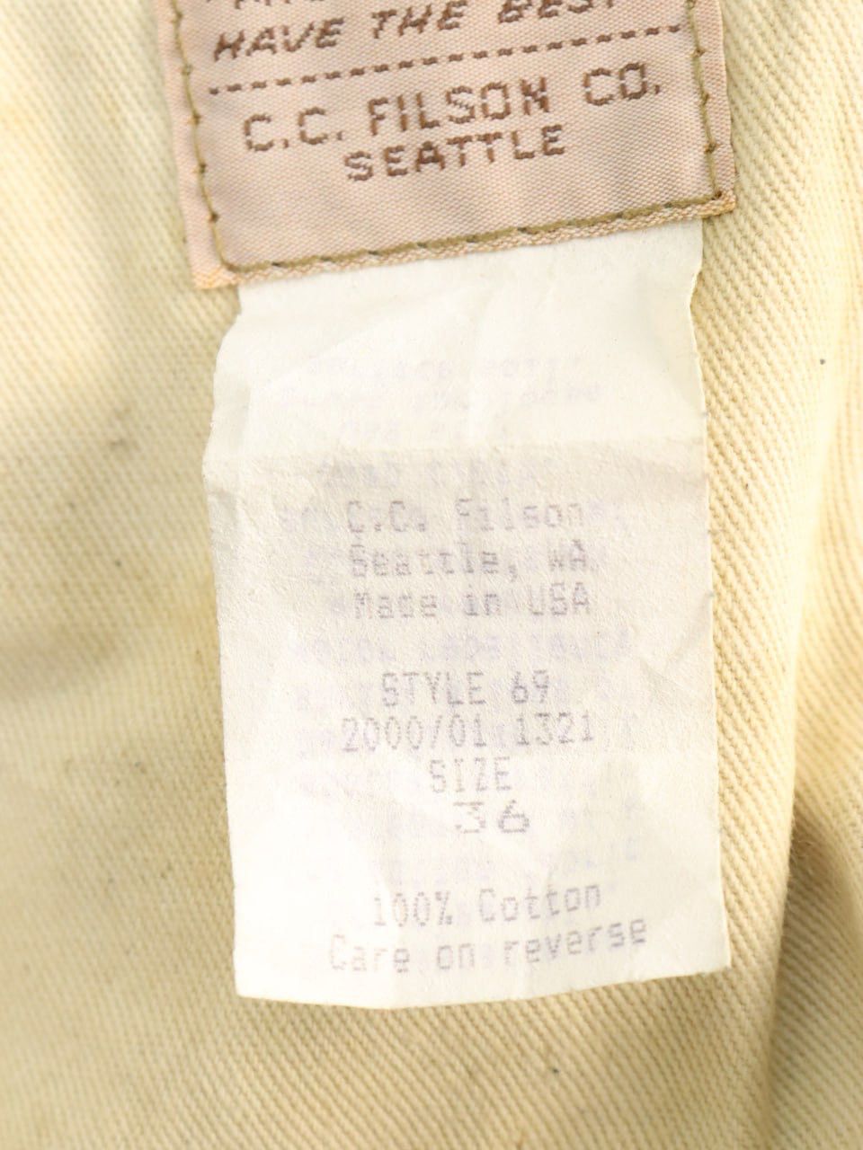 Filson × Vintage Vintage C.C. Filson Single Tin Cloth Hunting Trouser Pants Size US 36 / EU 52 - 24 Thumbnail