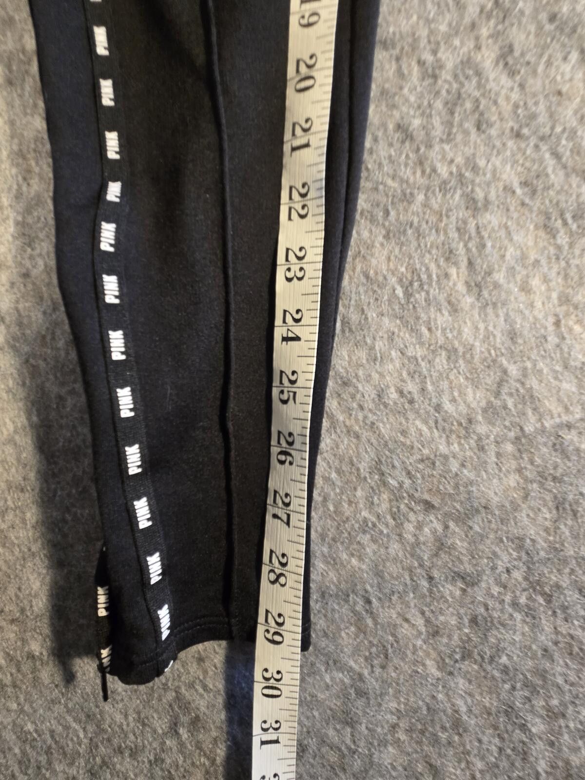 Pink PINK Victoria’s Secret Active Skinny Track Black Pants Sz S Size ONE SIZE - 2 Thumbnail