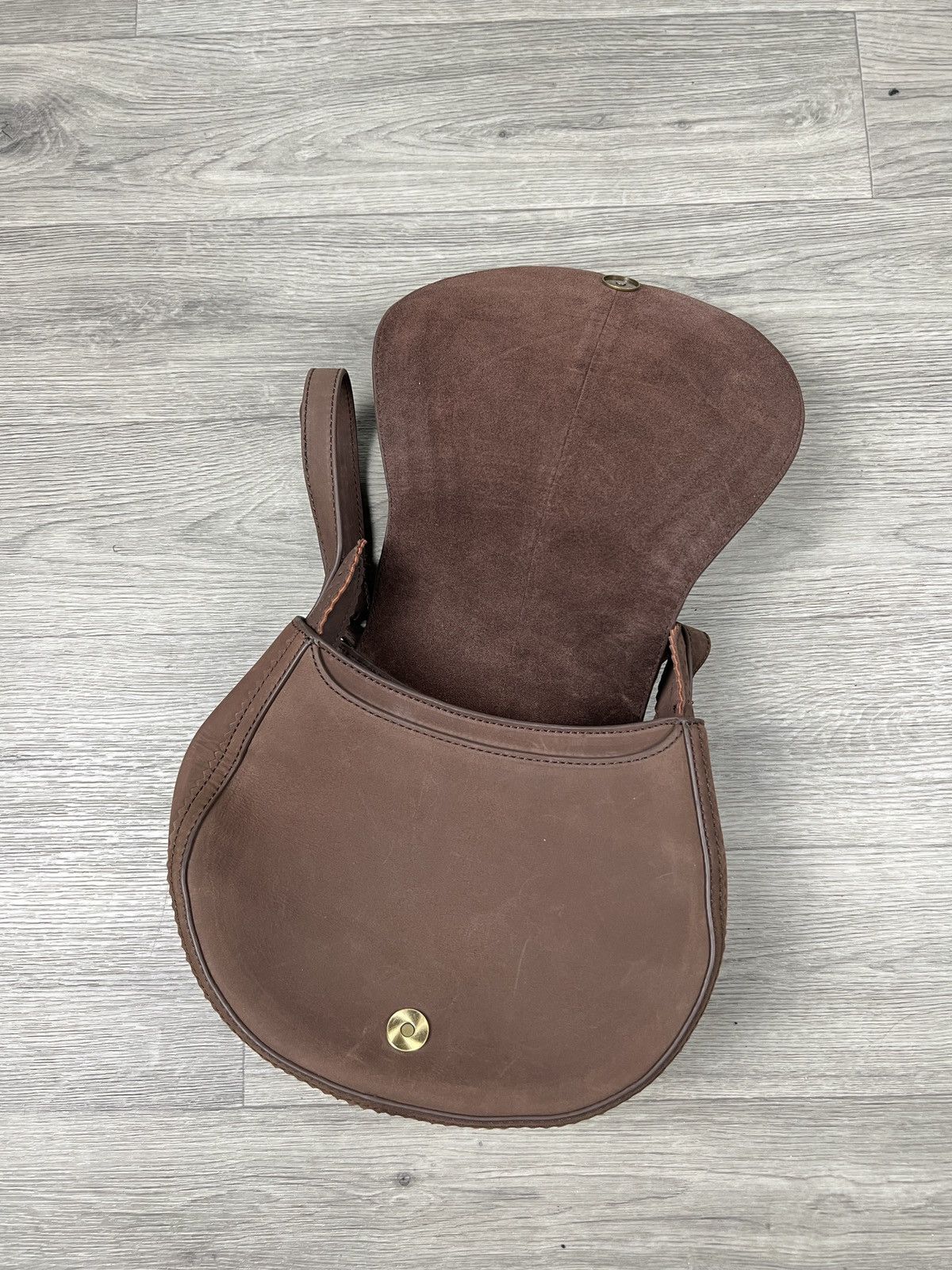 Other Joules Dawcett Spanish Leather Saddle Bag - Chocolate Size ONE SIZE - 6 Thumbnail