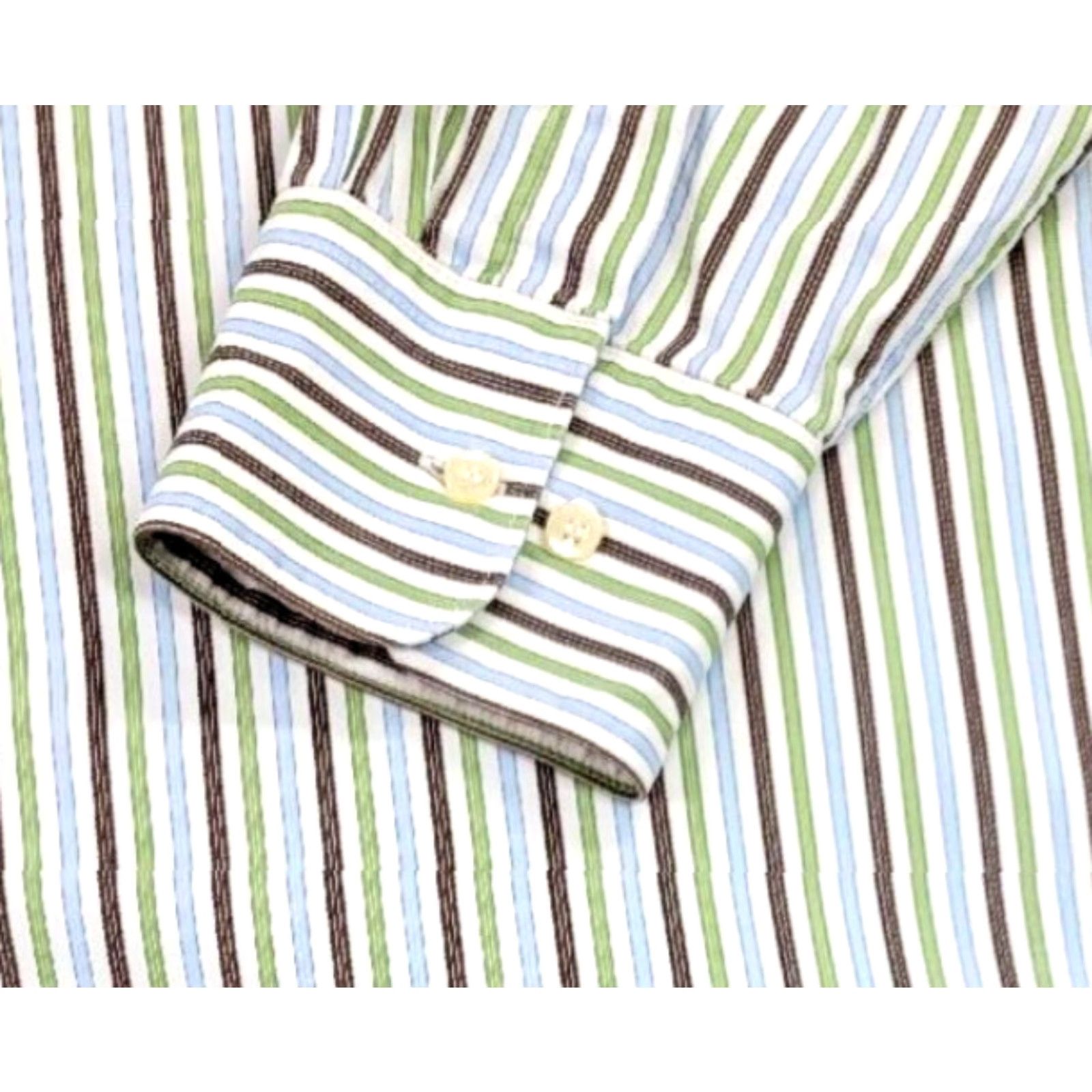 Lacoste Lacoste Mens Long Sleeve Button-Up Shirt XL Multicolor Striped France Made Button-Down Collar Size US XL / EU 56 / 4 - 4 Thumbnail