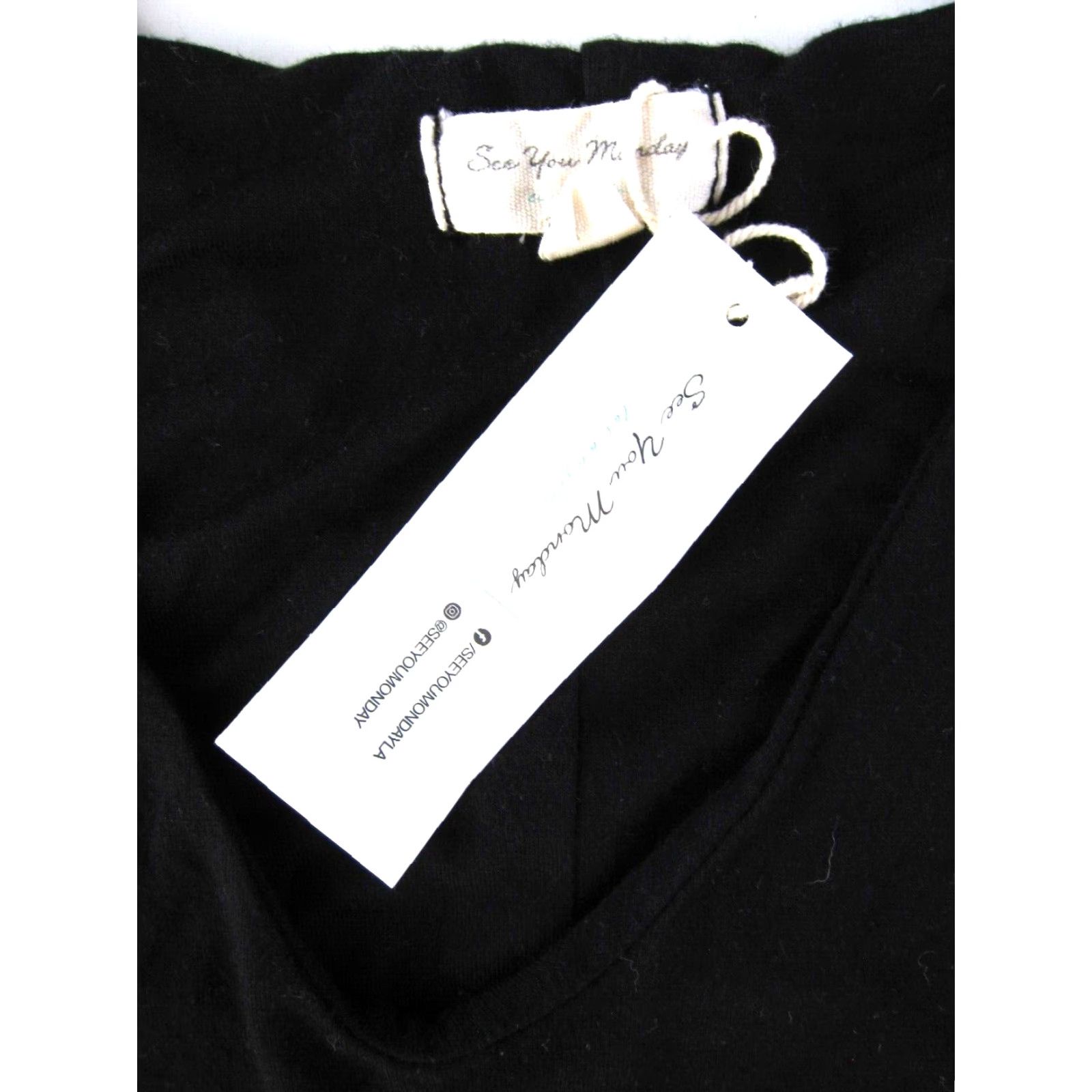 Vintage NWT See You Monday Los Angeles Black Jersey V-Neck Short Sleeve T-Shirt Dress XXS Size XXS / US 00 / IT 34 - 3 Thumbnail