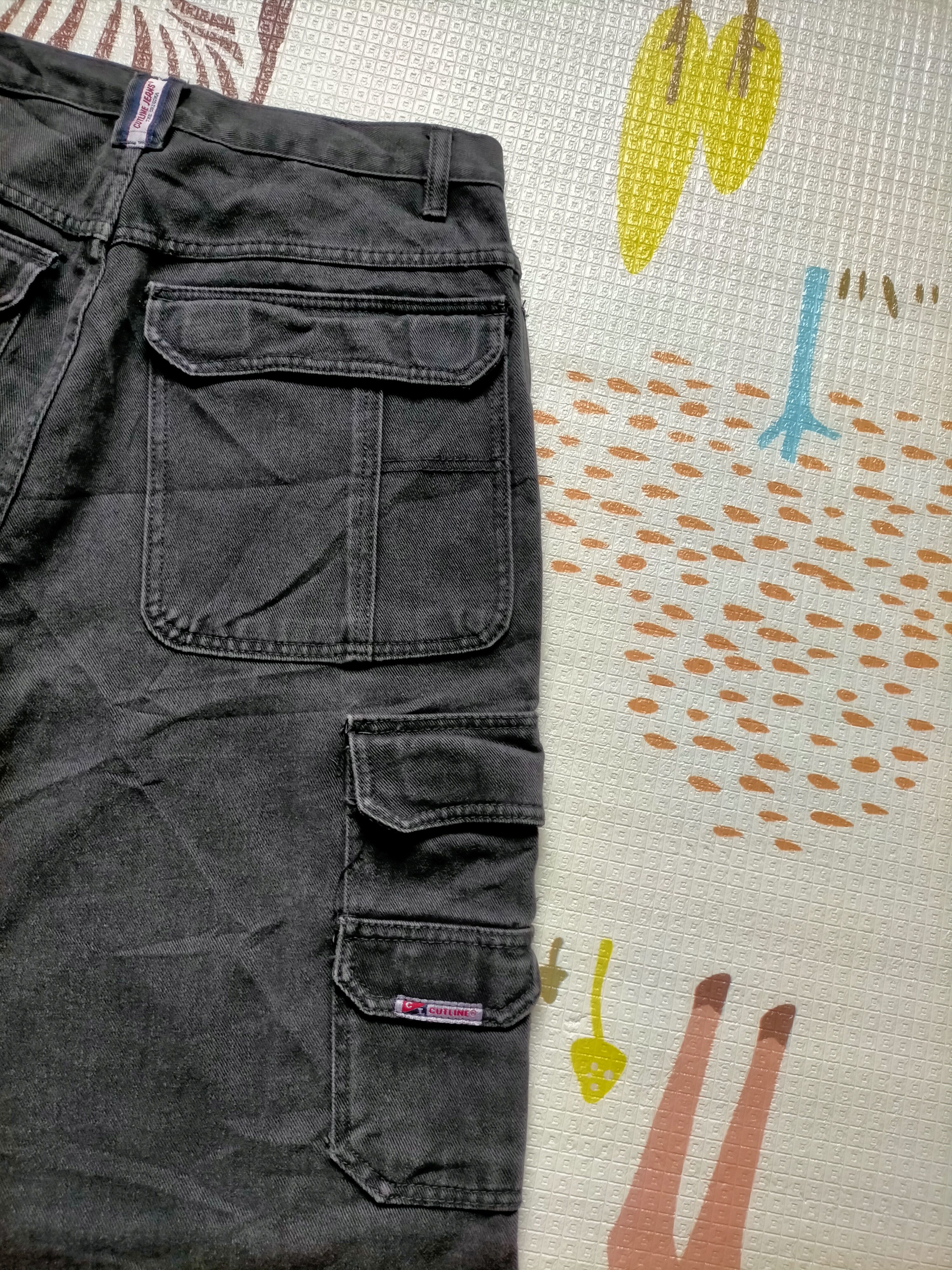 JNCO CUT LINE Jeans Cargo Multipocket Baggy Skater Jeans Size US 32 / EU 48 - 14 Thumbnail