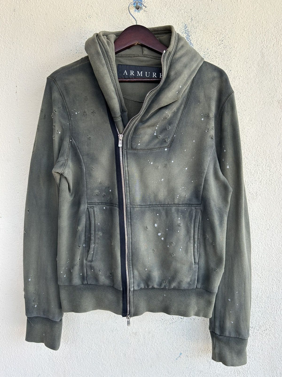 Japanese Brand × Seditionaries Armure Gunshots Distressed Hoodie Size US XS / EU 42 / 0 - 1 Thumbnail