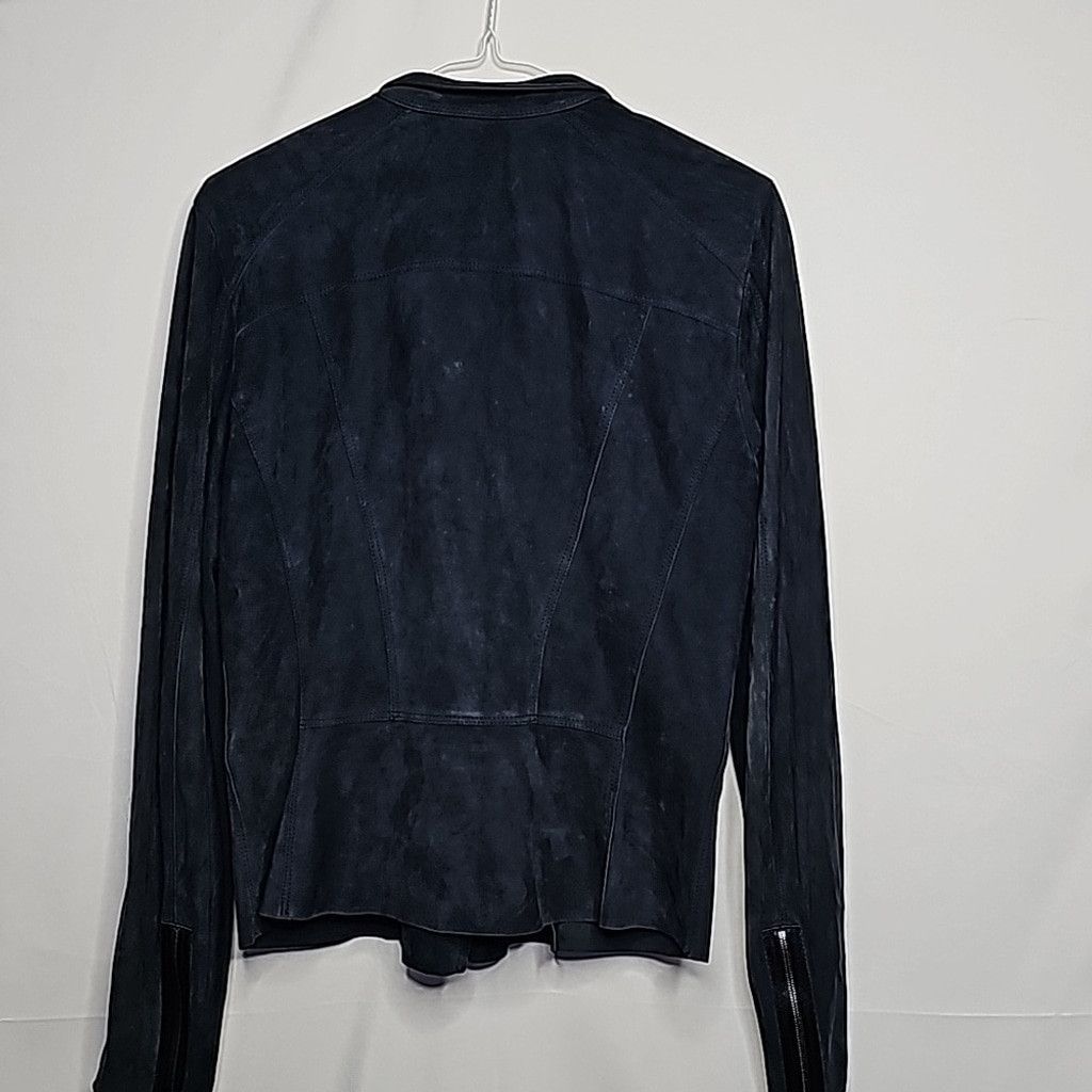 Elie Tahari Elie Tahari blue 100% lamb suede zipper warm jacket Medium Size M / US 6-8 / IT 42-44 - 7 Thumbnail